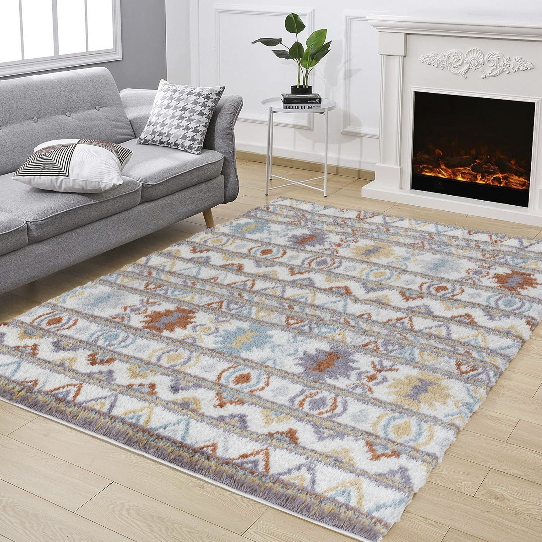 Loft Shag Gc_Czy1008 Multi 7 Ft. 10 In. X 9 Ft. 10 In. Shaggy Area Rug