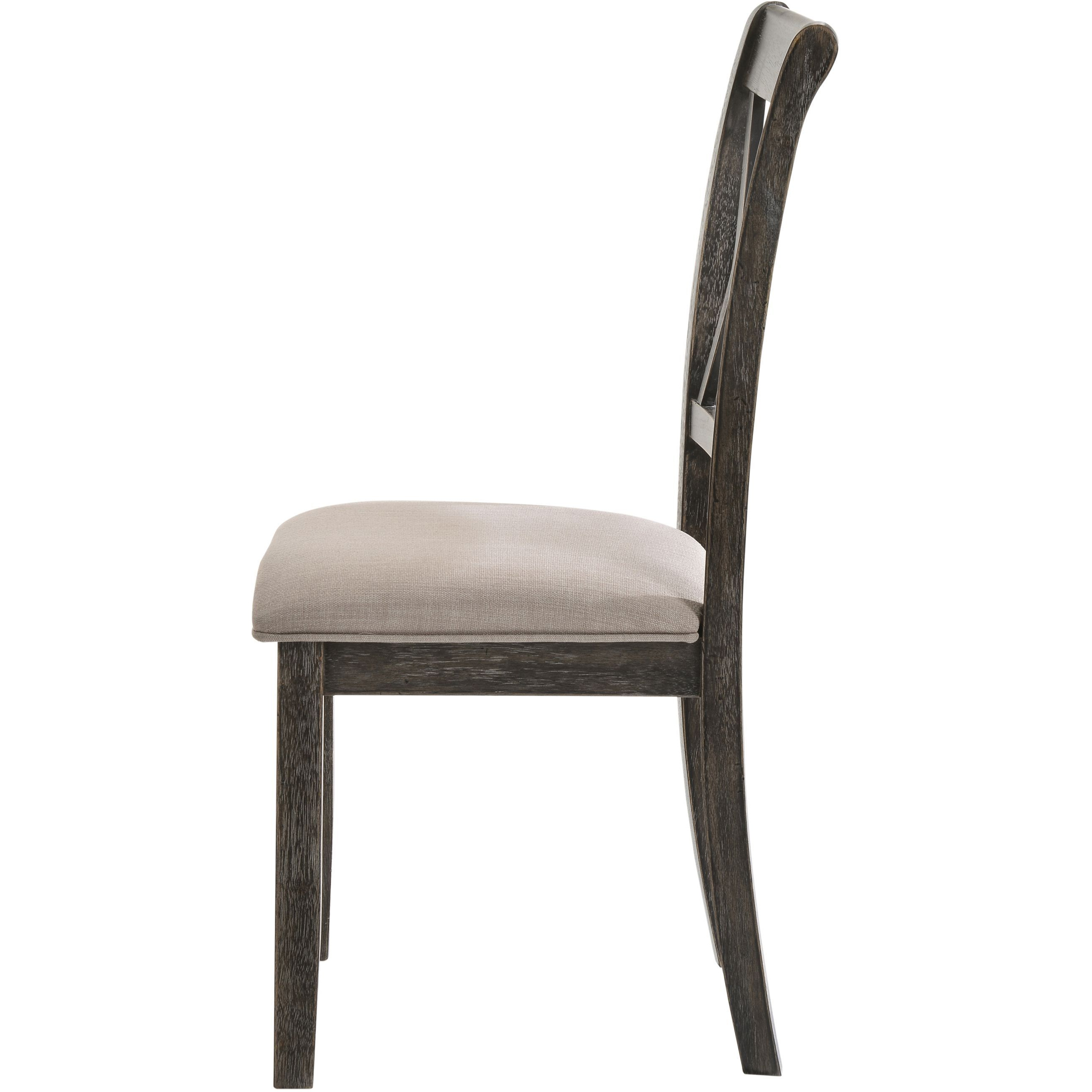 Beige And Weathered Grey Cross Back Side Chairs (Set Of 2)