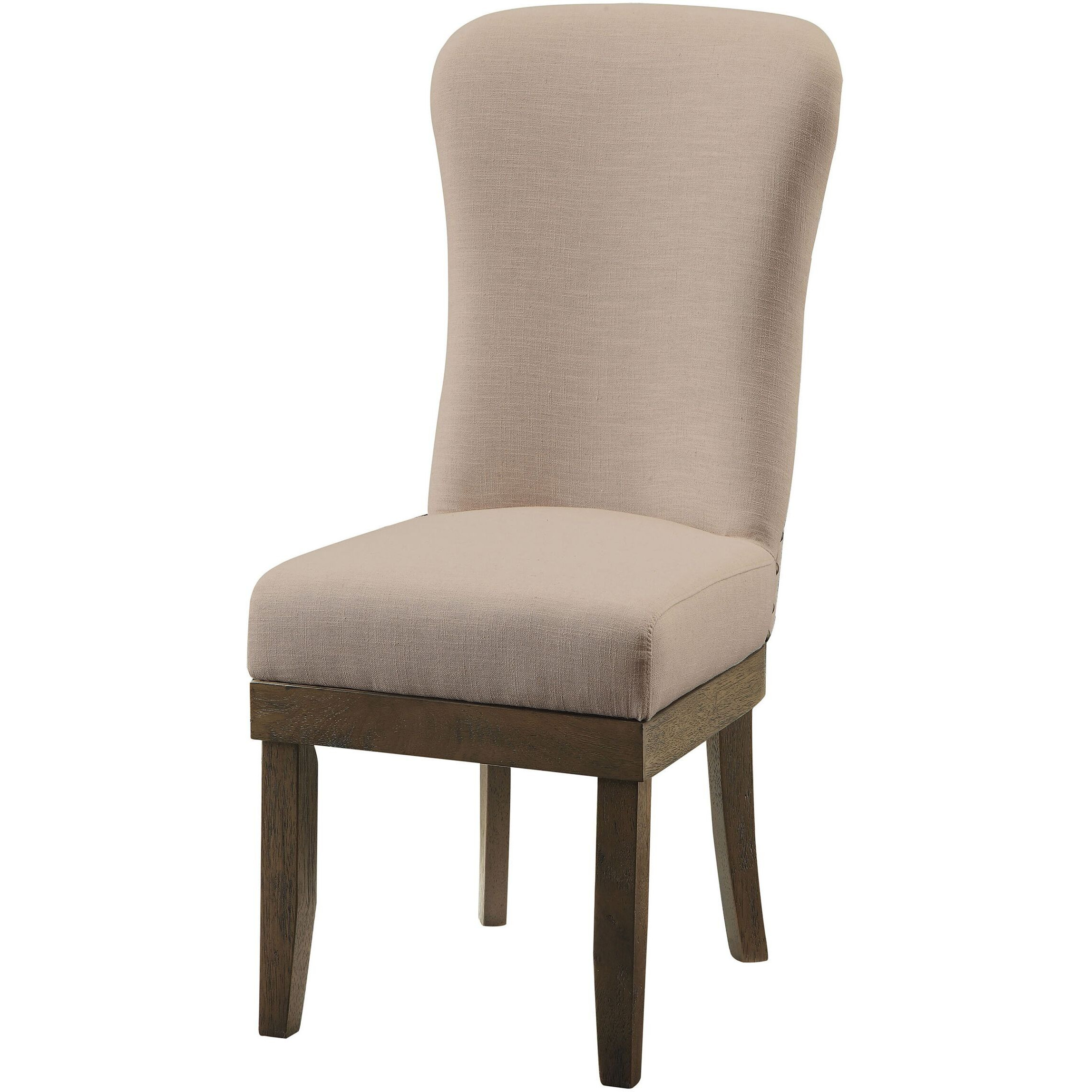 Beige And Salvage Brown Wingback Side Chairs (Set Of 2)