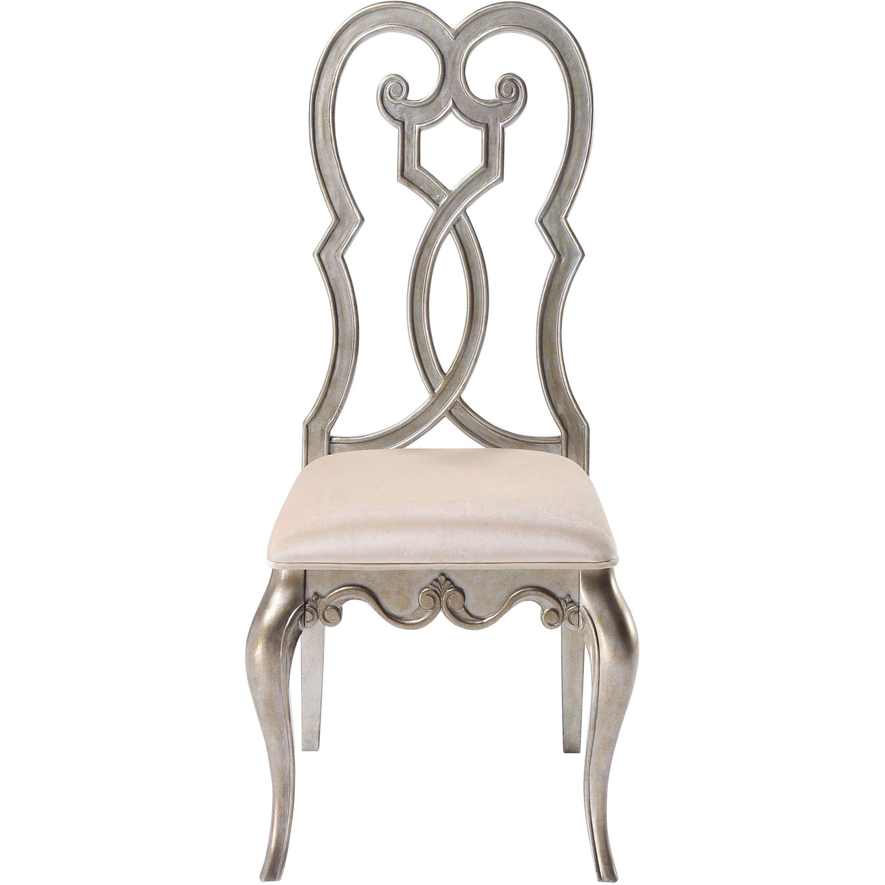 Ivory And Antique Champagne Side Chairs (Set Of 2)