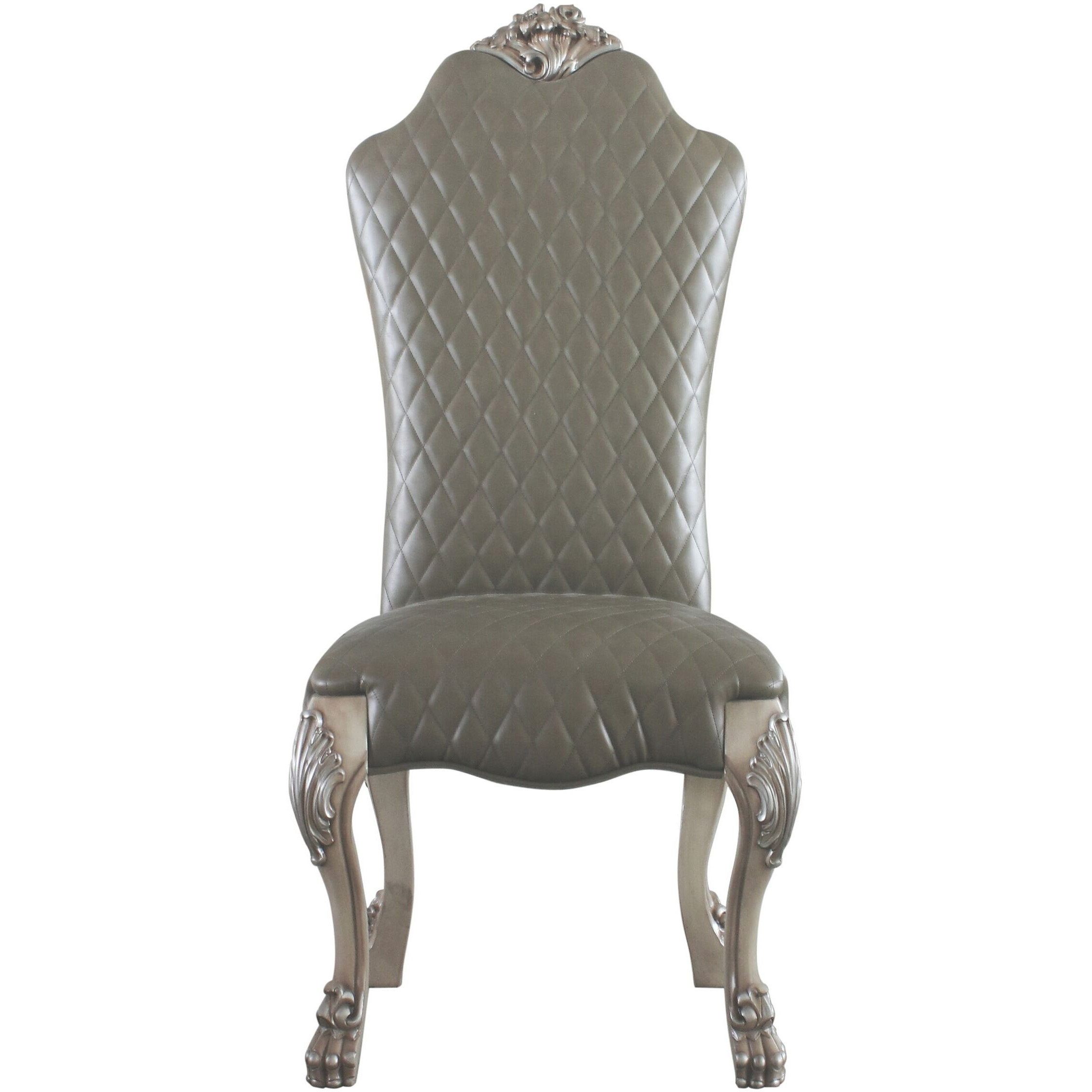 Grey And Vintage Bone White Side Chairs (Set Of 2)