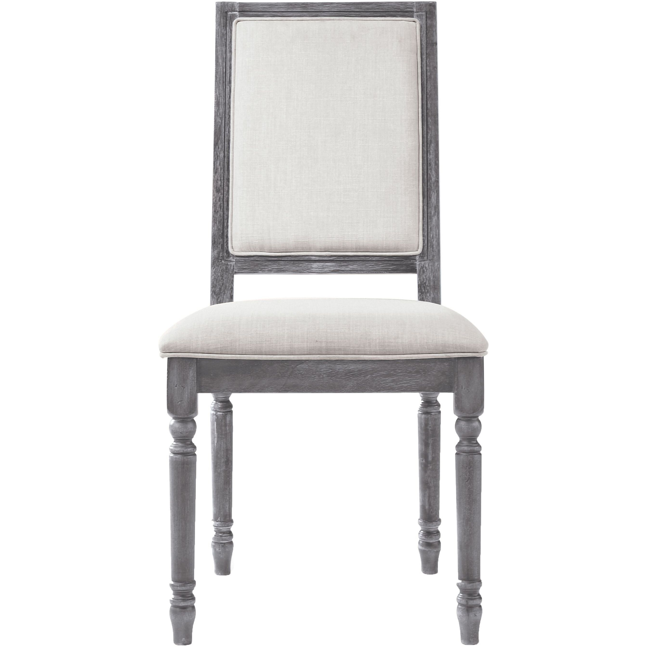 Cream And Weathered Grey Open Back Side Chairs (Set Of 2)