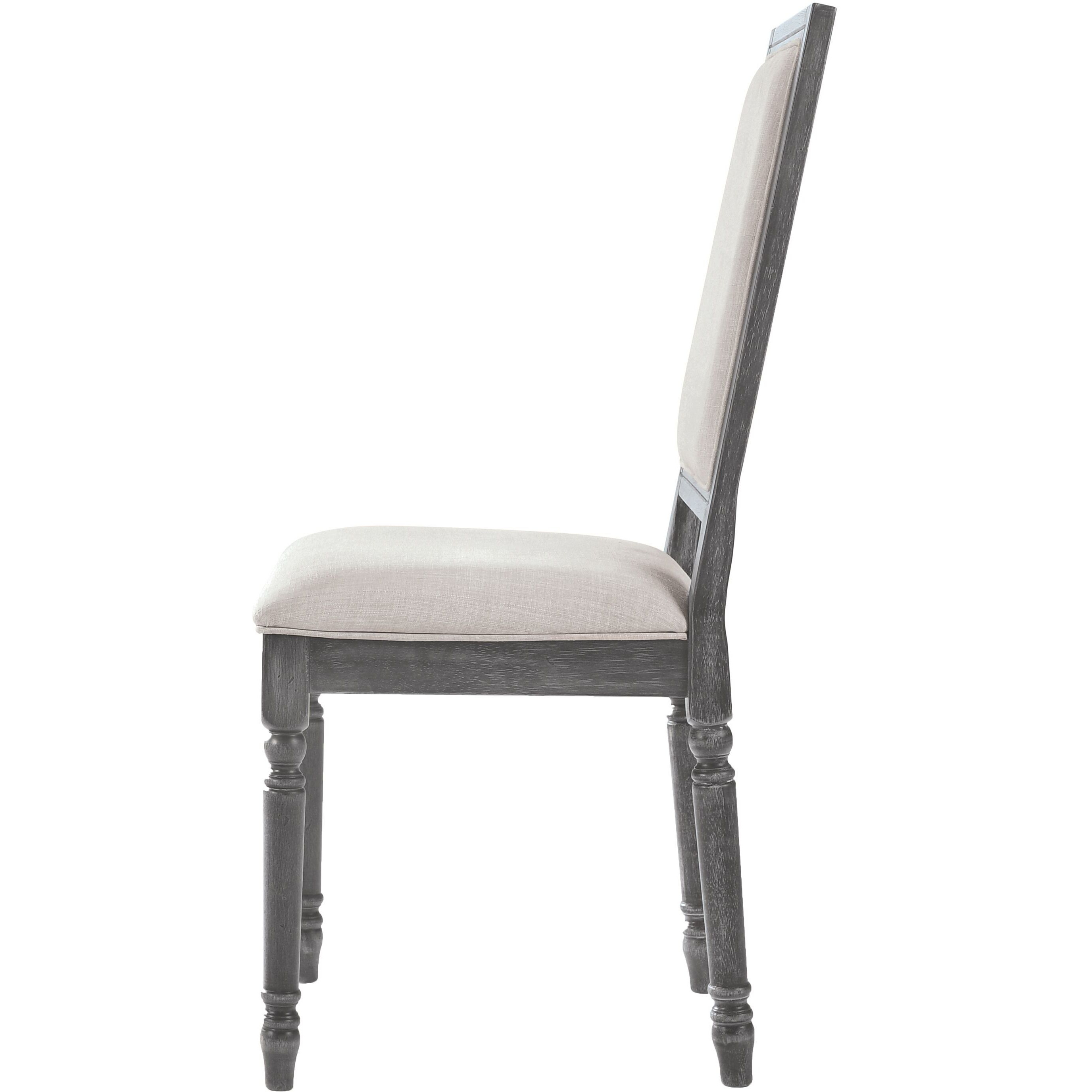 Cream And Weathered Grey Open Back Side Chairs (Set Of 2)