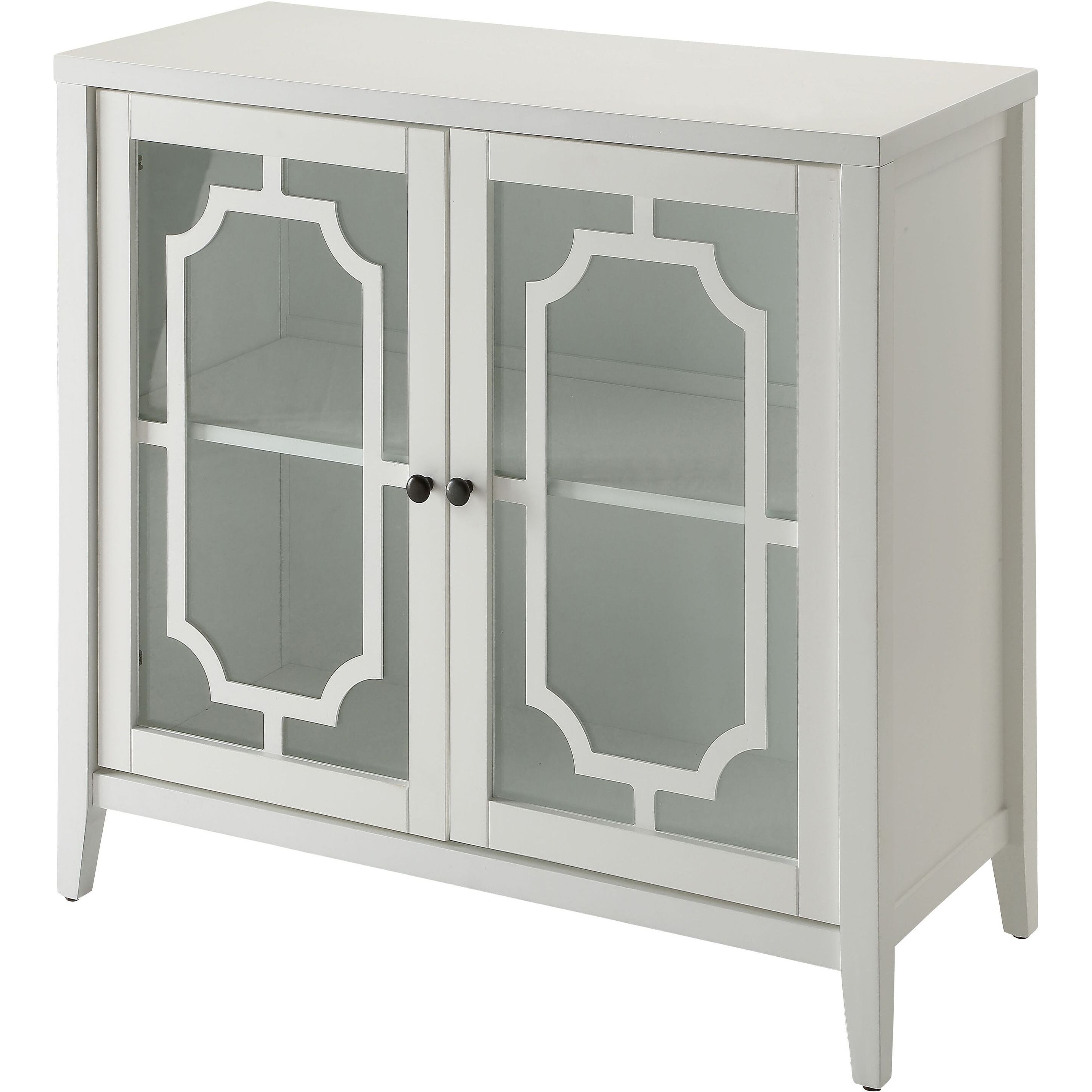 White Console Table With 2 Doors