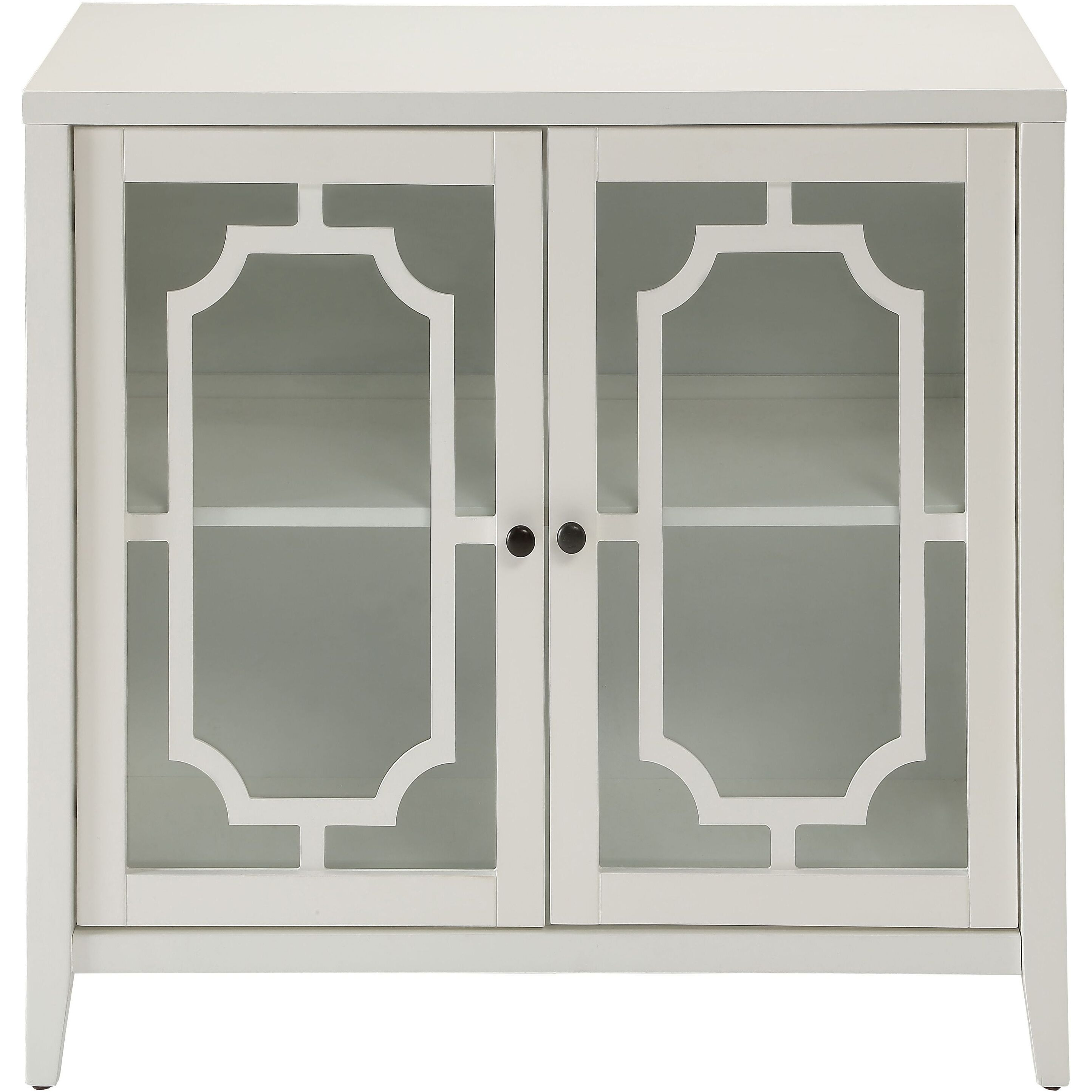 White Console Table With 2 Doors