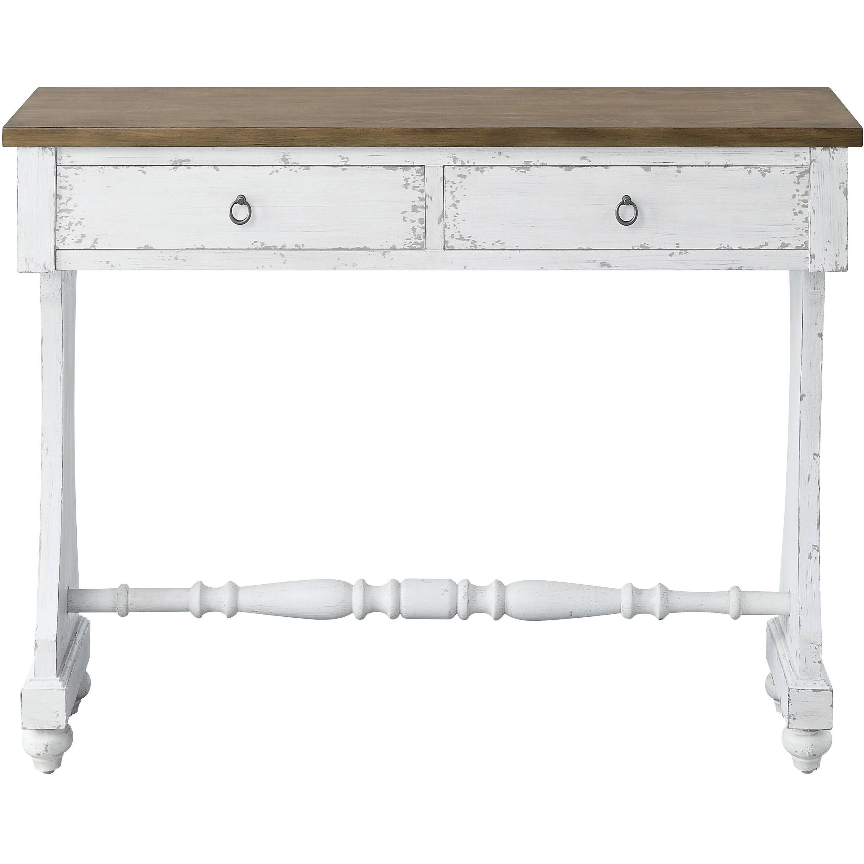 Antique White 2-Drawer Console Table