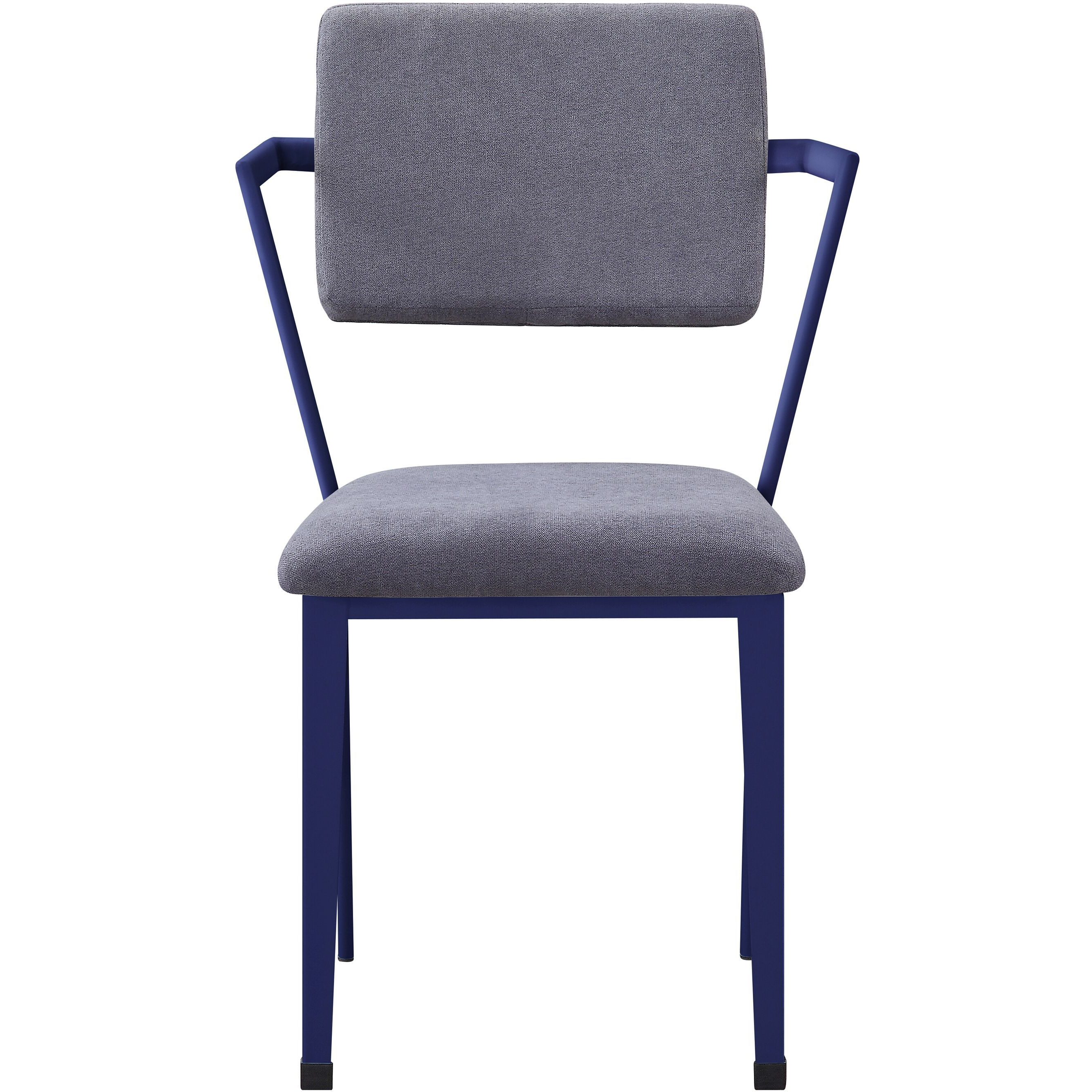 Grey And Blue Open Back Upholstered Office Chair