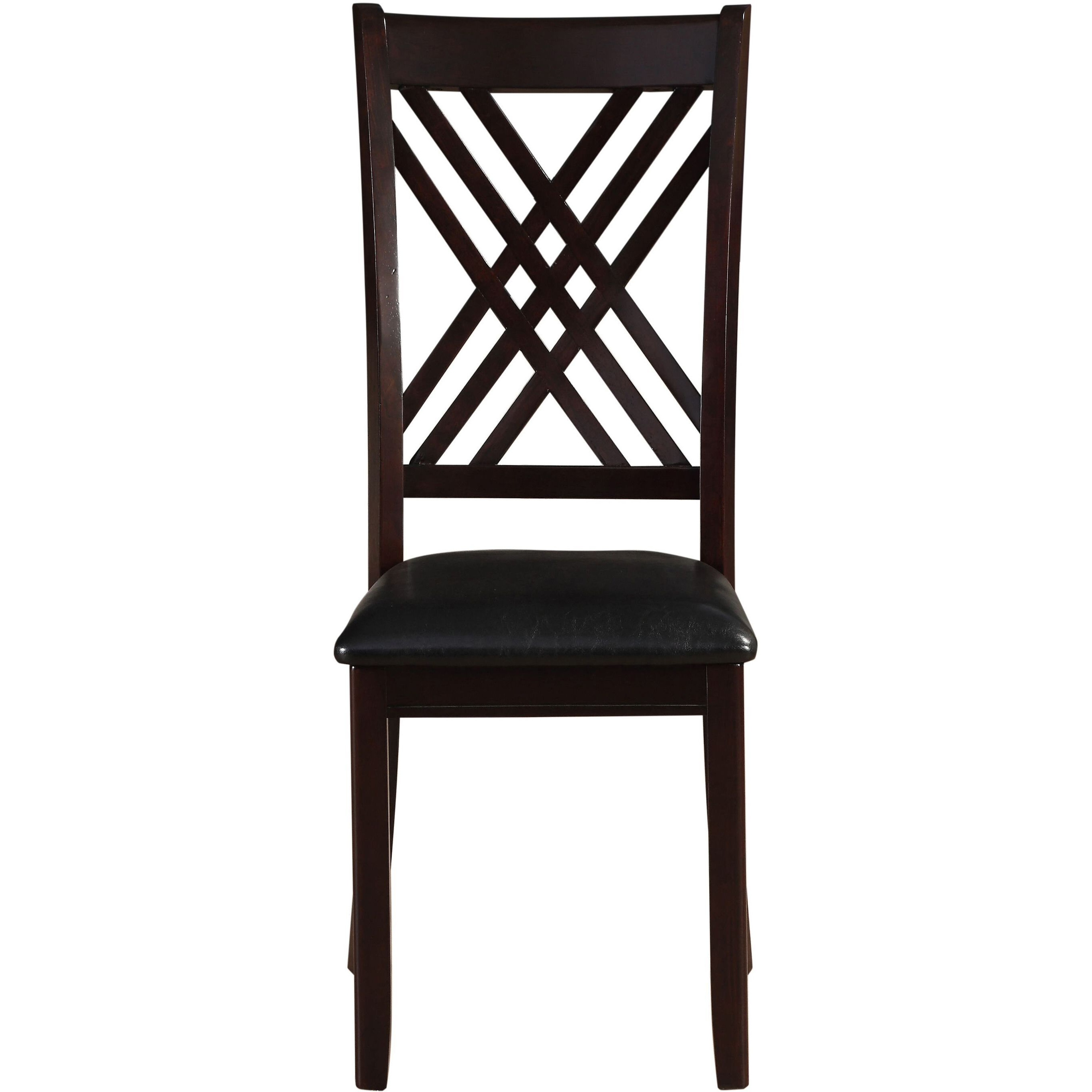 Black And Espresso Cross Back Side Chairs (Set Of 2)