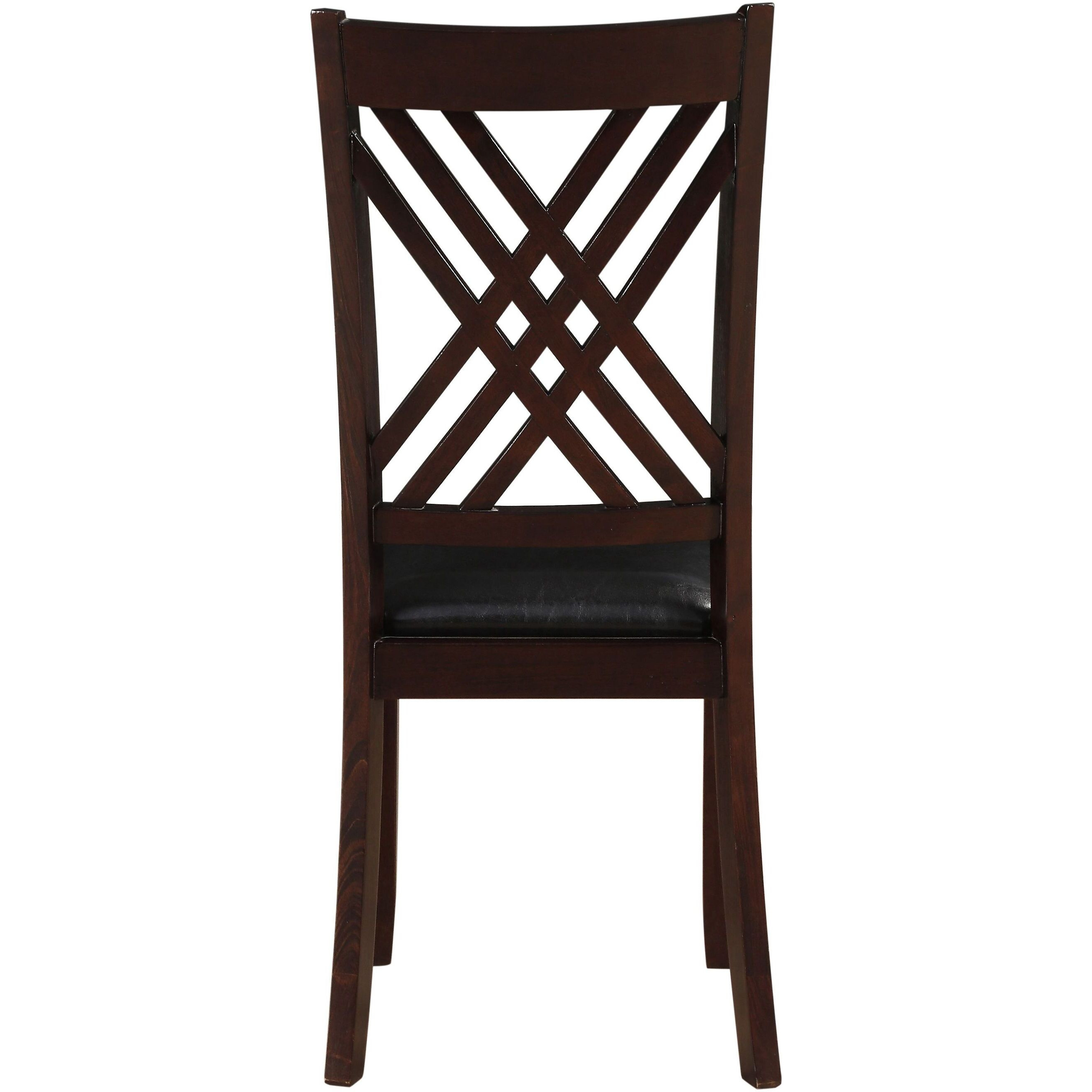 Black And Espresso Cross Back Side Chairs (Set Of 2)