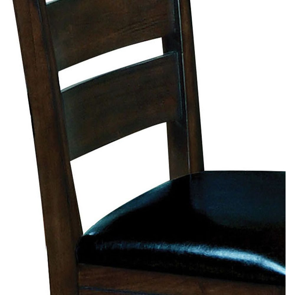 Black And Espresso Counter Height Chairs (Set Of 2)