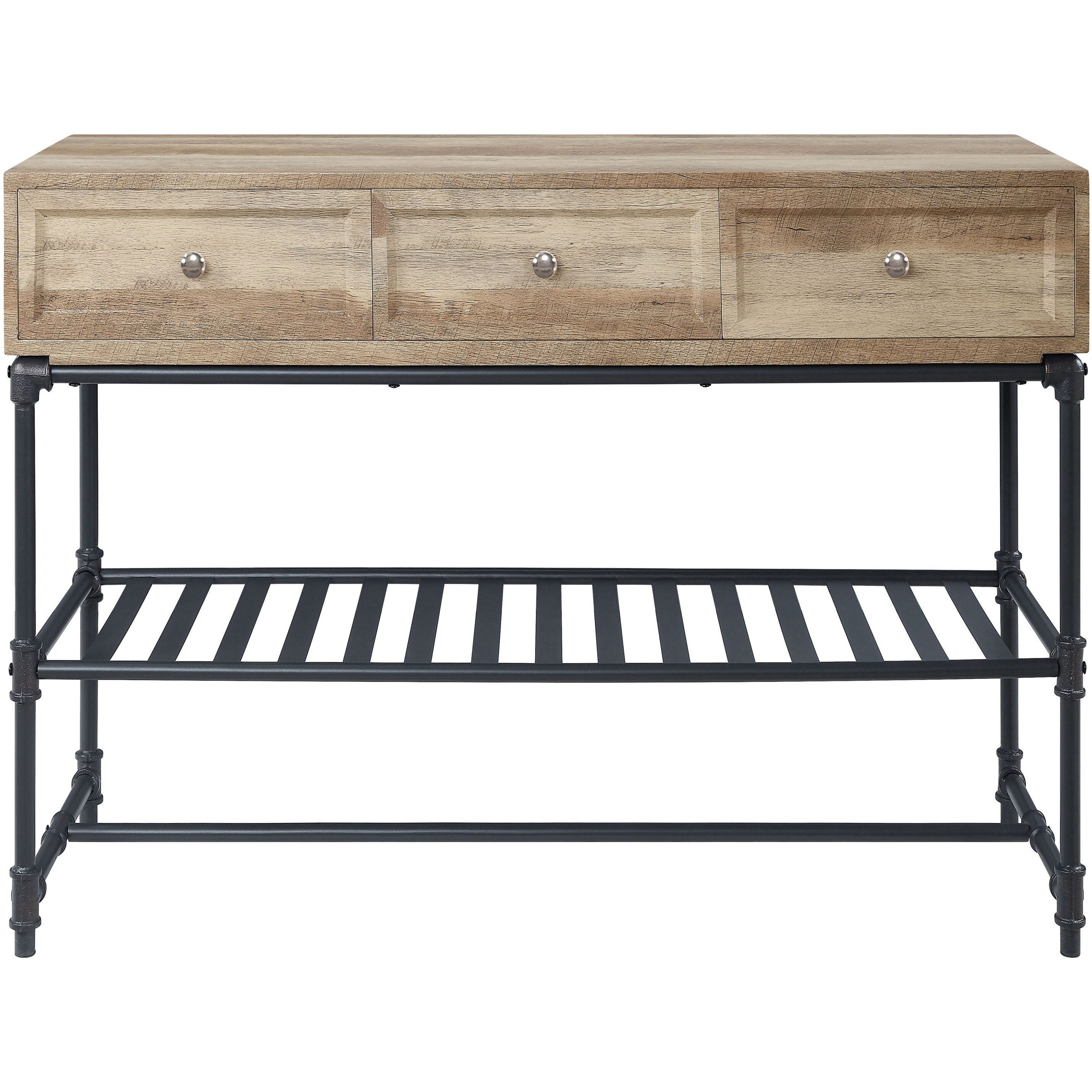 Mankato Oak And Sandy Black Sofa Table