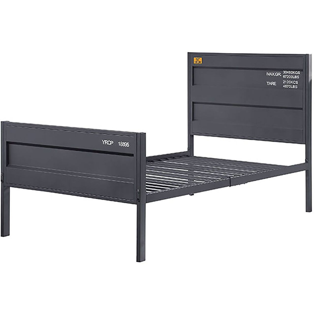 Gunmetal Twin Platform Bed