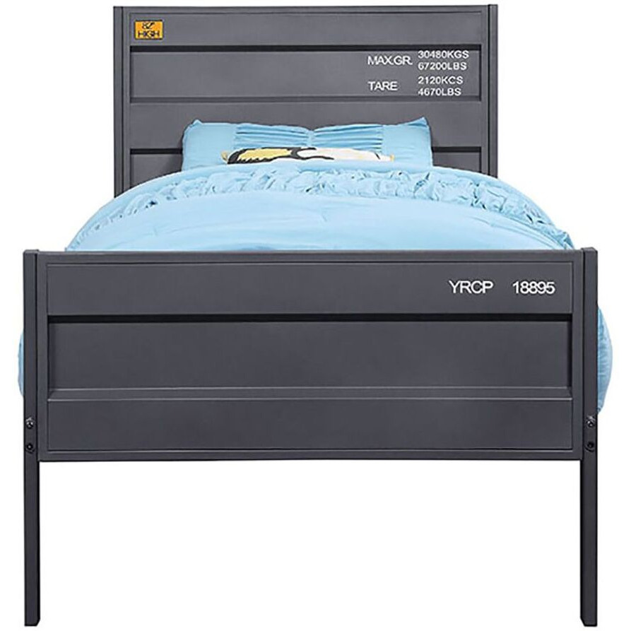 Gunmetal Twin Platform Bed