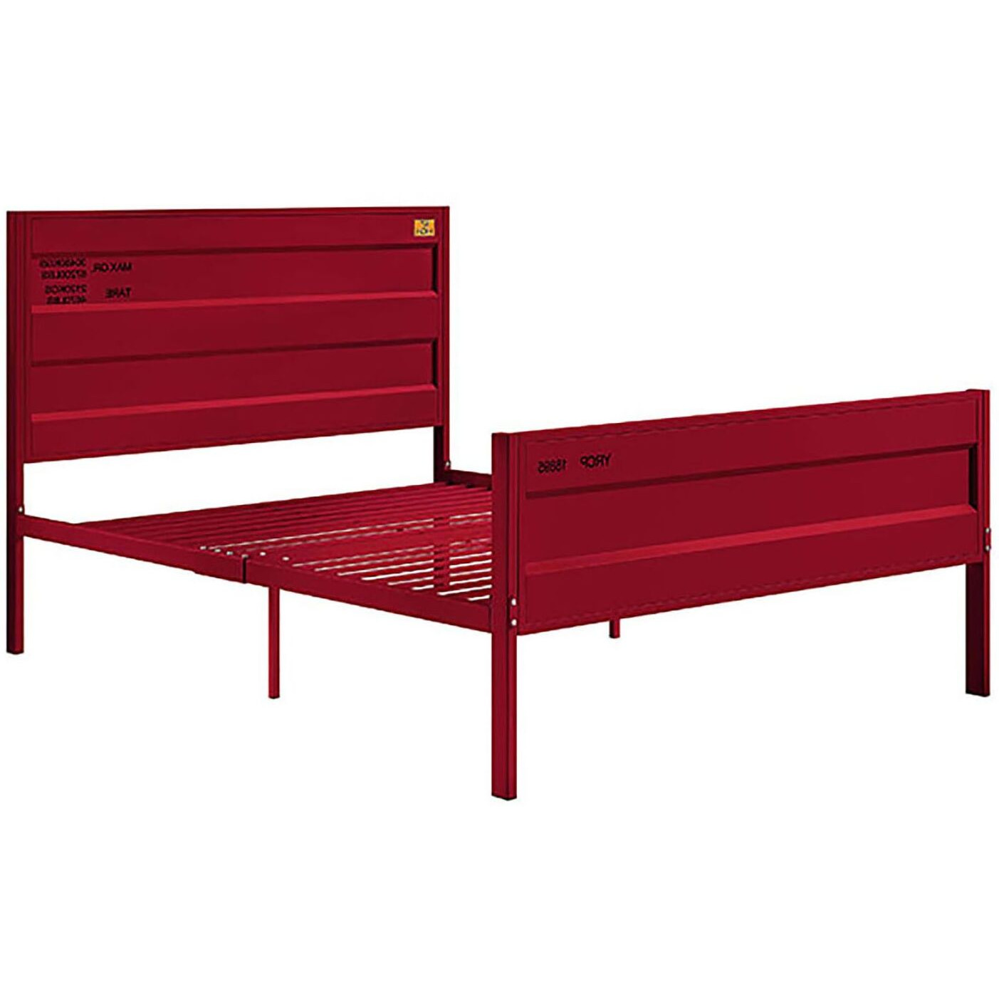 Red Full Platform Bed