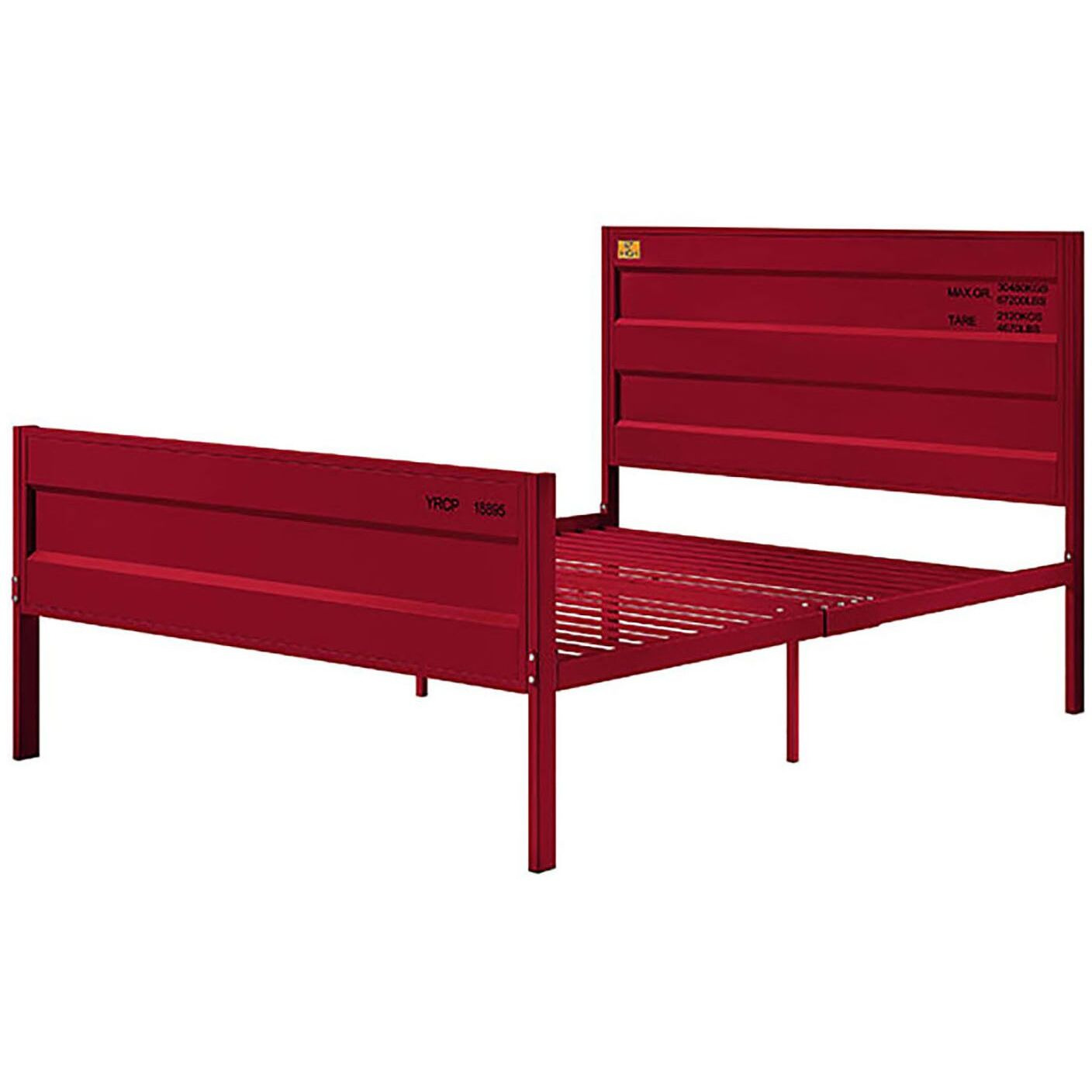 Red Full Platform Bed