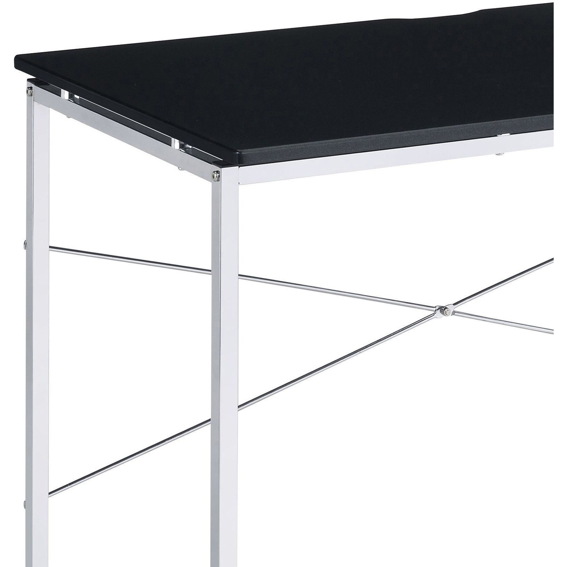 Black And Chrome Vanity Desk