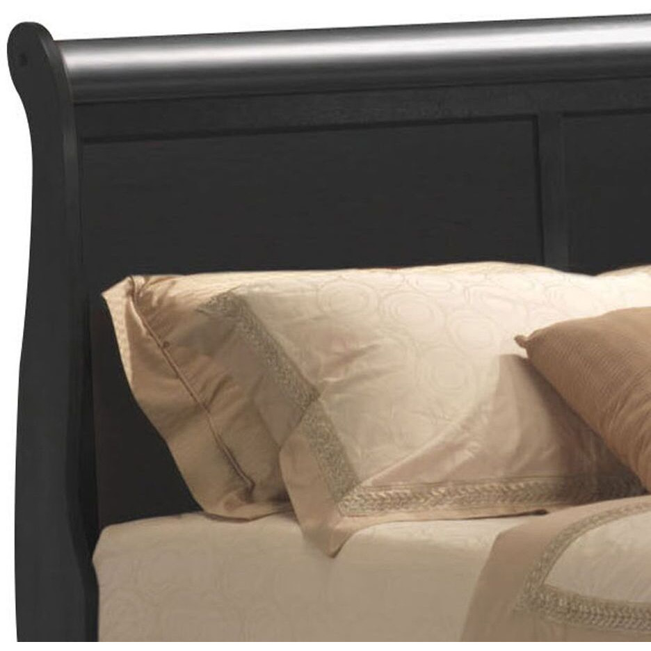 Black Queen Sleigh Bed