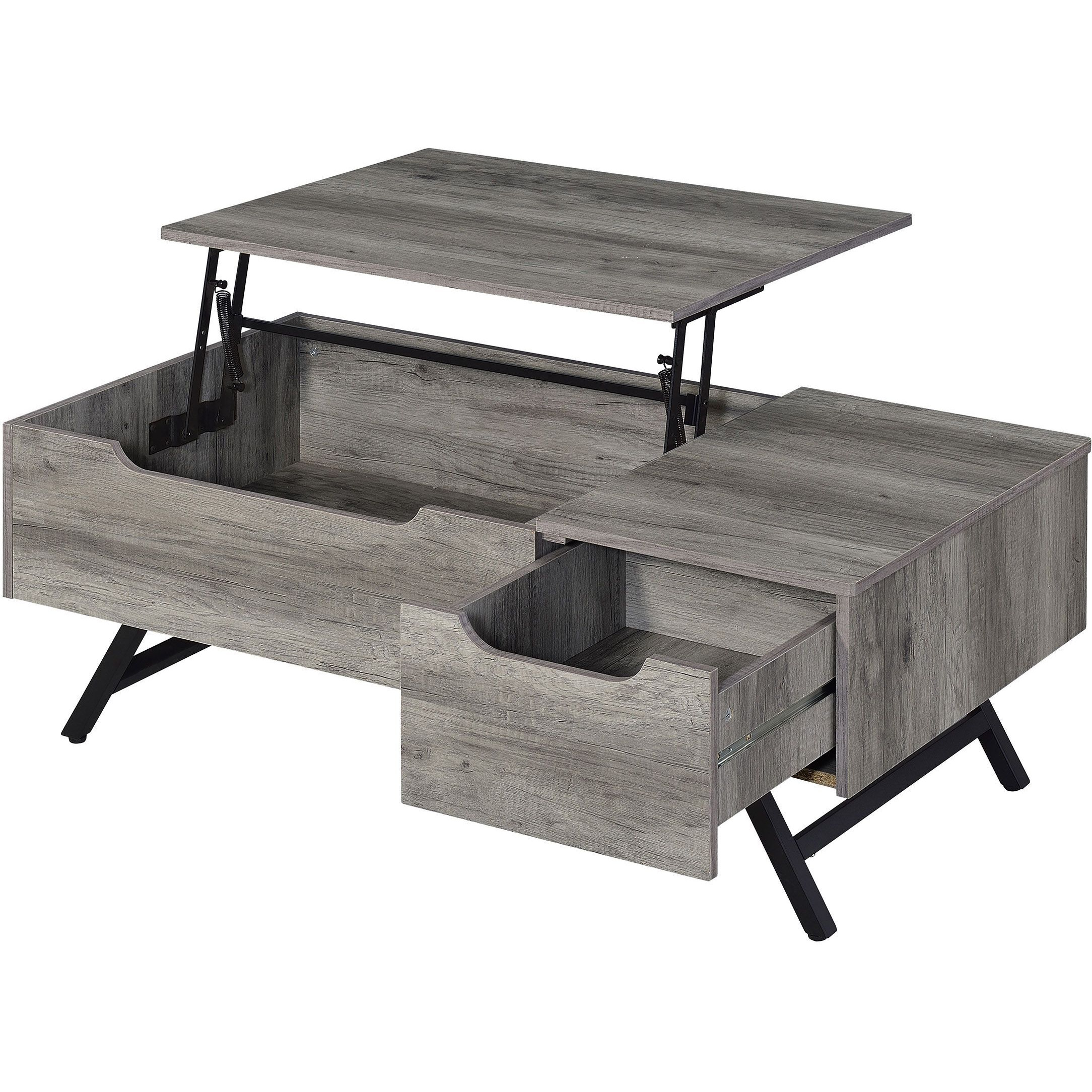 Grey Oak Coffee Table With Lift Top