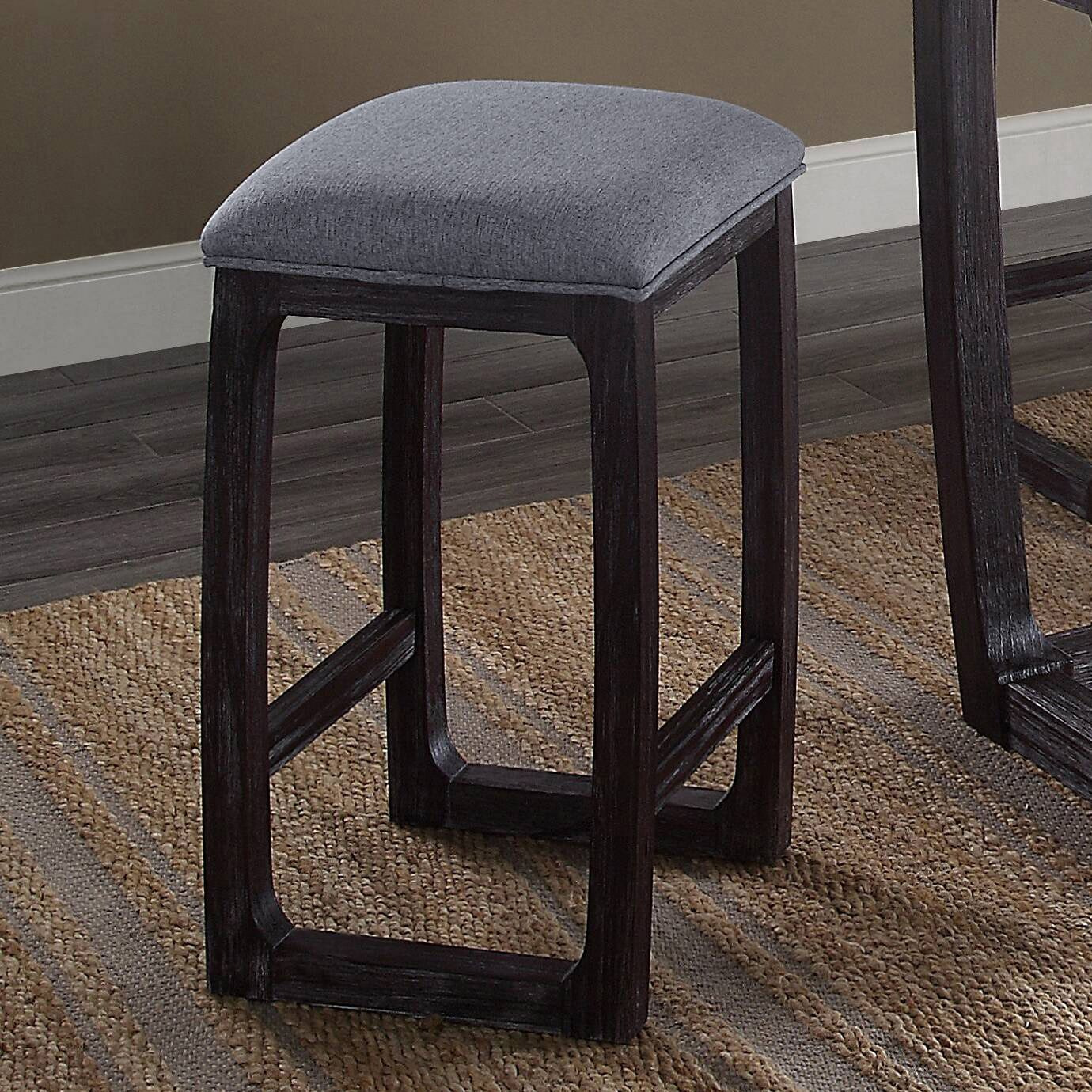 Weathered Espresso And Grey Counter Height Stool