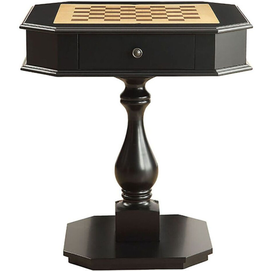 Black Game Table With 2 Drawer