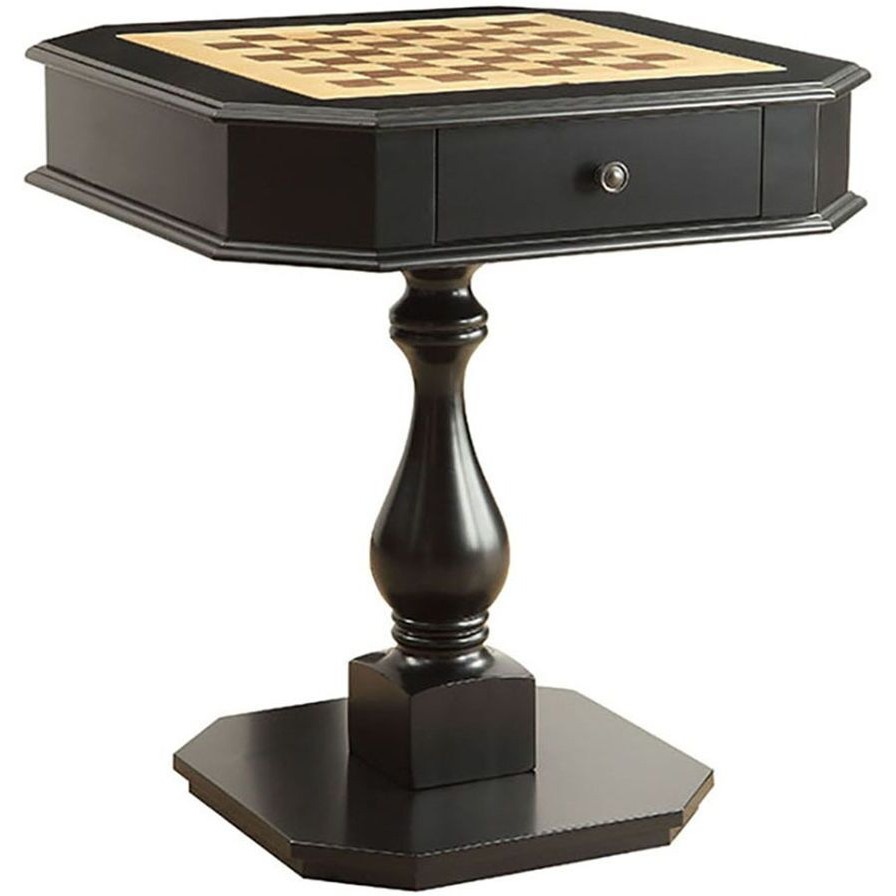 Black Game Table With 2 Drawer