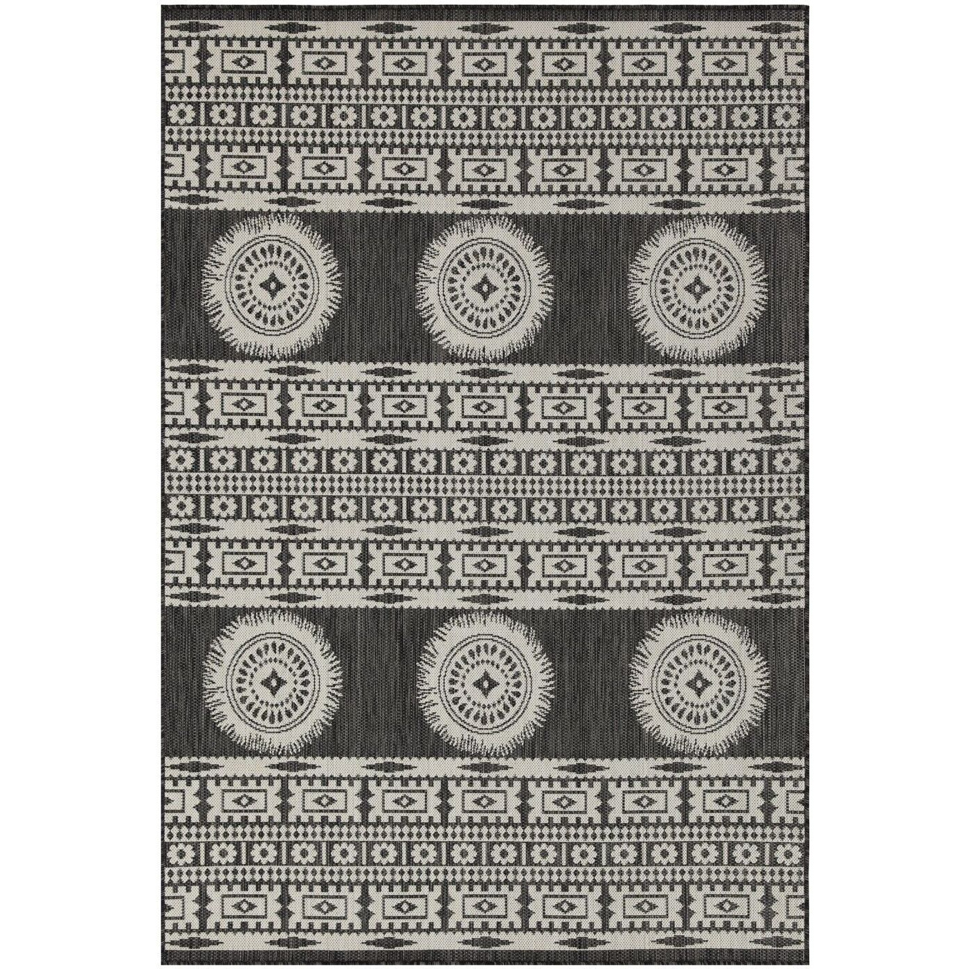 Sunshine Gc_Har2023 Anthracite 7 Ft. 10 In. X 10 Ft. 3 In. Indoor/Outdoor Area Rug