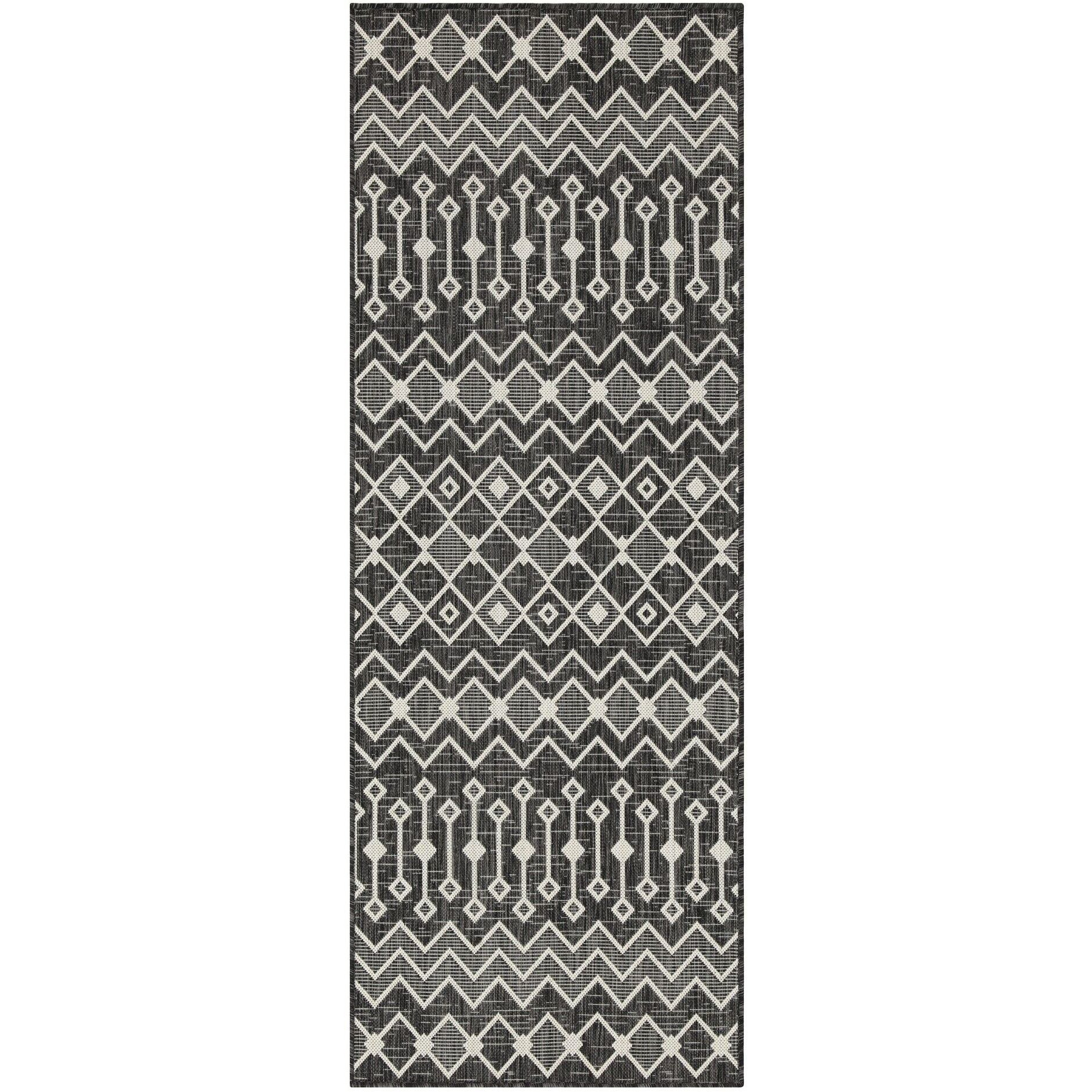 Sunshine Gc_Har2020 Anthracite 7 Ft. 10 In. X 10 Ft. 3 In. Indoor/Outdoor Area Rug