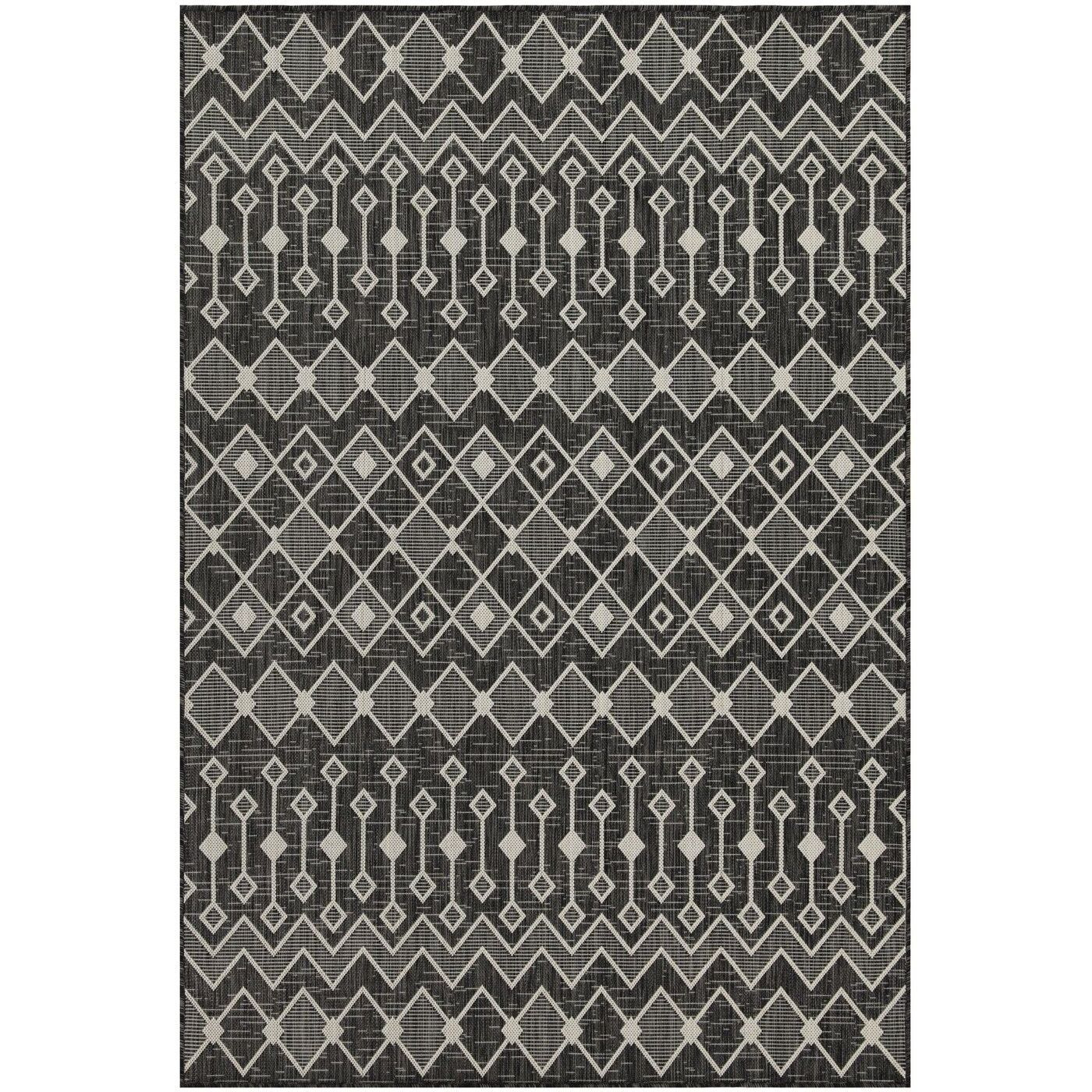 Sunshine Gc_Har2020 Anthracite 7 Ft. 10 In. X 10 Ft. 3 In. Indoor/Outdoor Area Rug