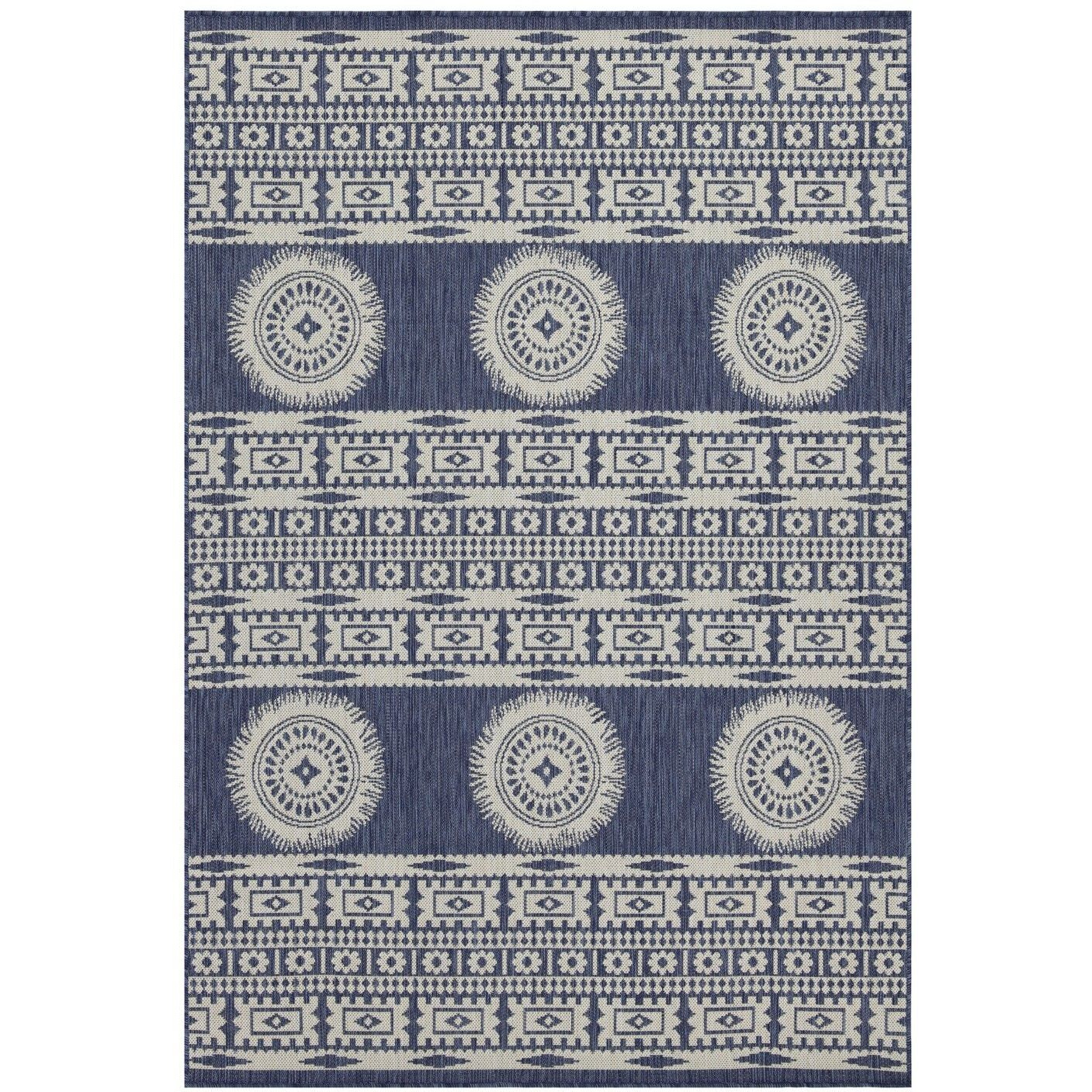 Sunshine Gc_Har2022 Blue 7 Ft. 10 In. X 10 Ft. 3 In. Indoor/Outdoor Area Rug