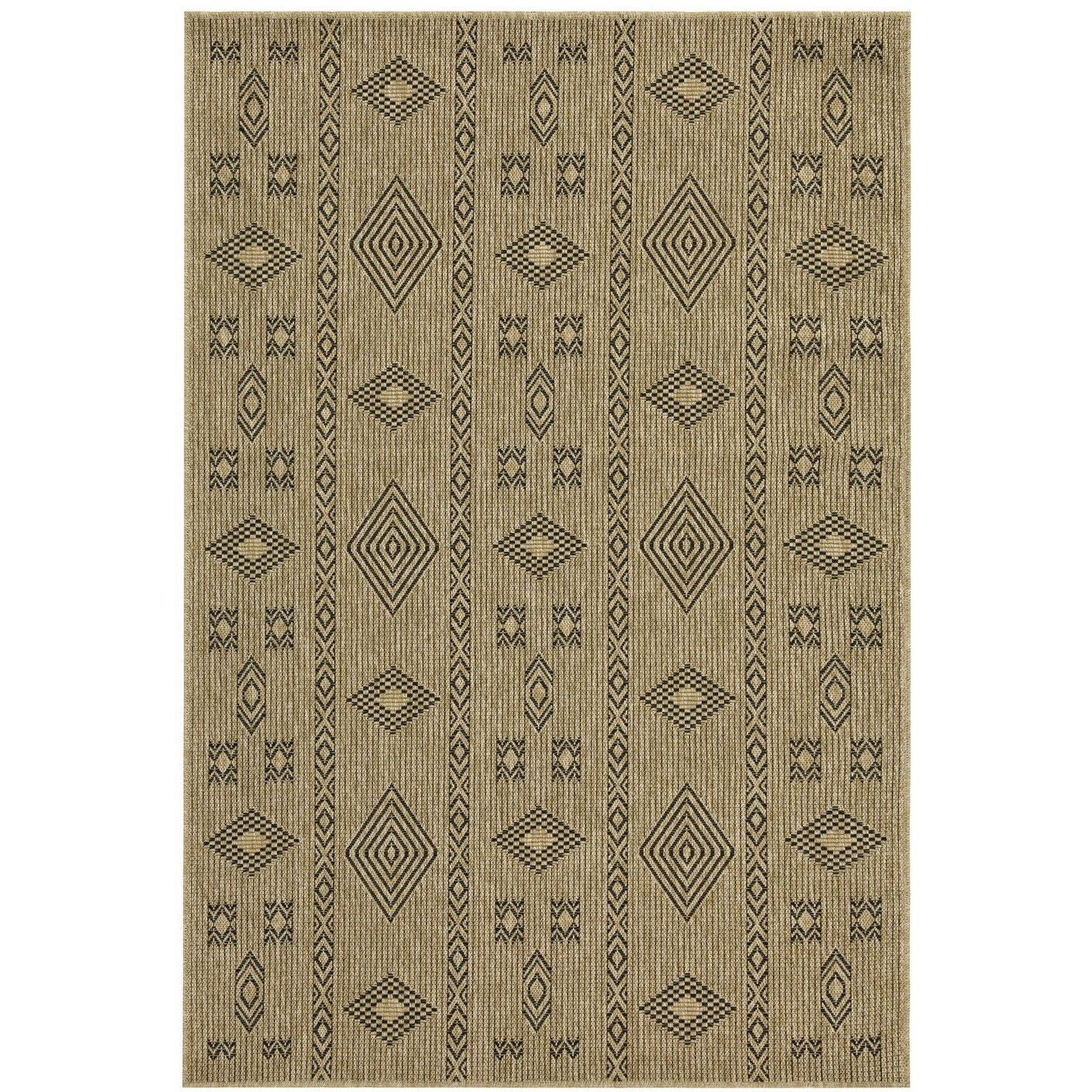 Earth Gc_Ntl1001 Jute/Black 7 Ft. 10 In. X 10 Ft. 3 In. Indoor/Outdoor Area Rug