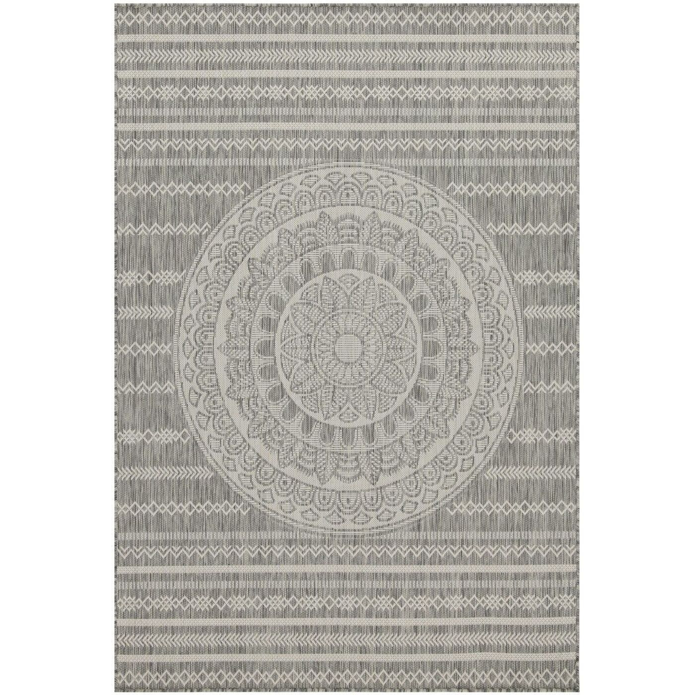 Sunshine Gc_Har2018 Silver 7 Ft. 10 In. X 10 Ft. 3 In. Indoor/Outdoor Area Rug