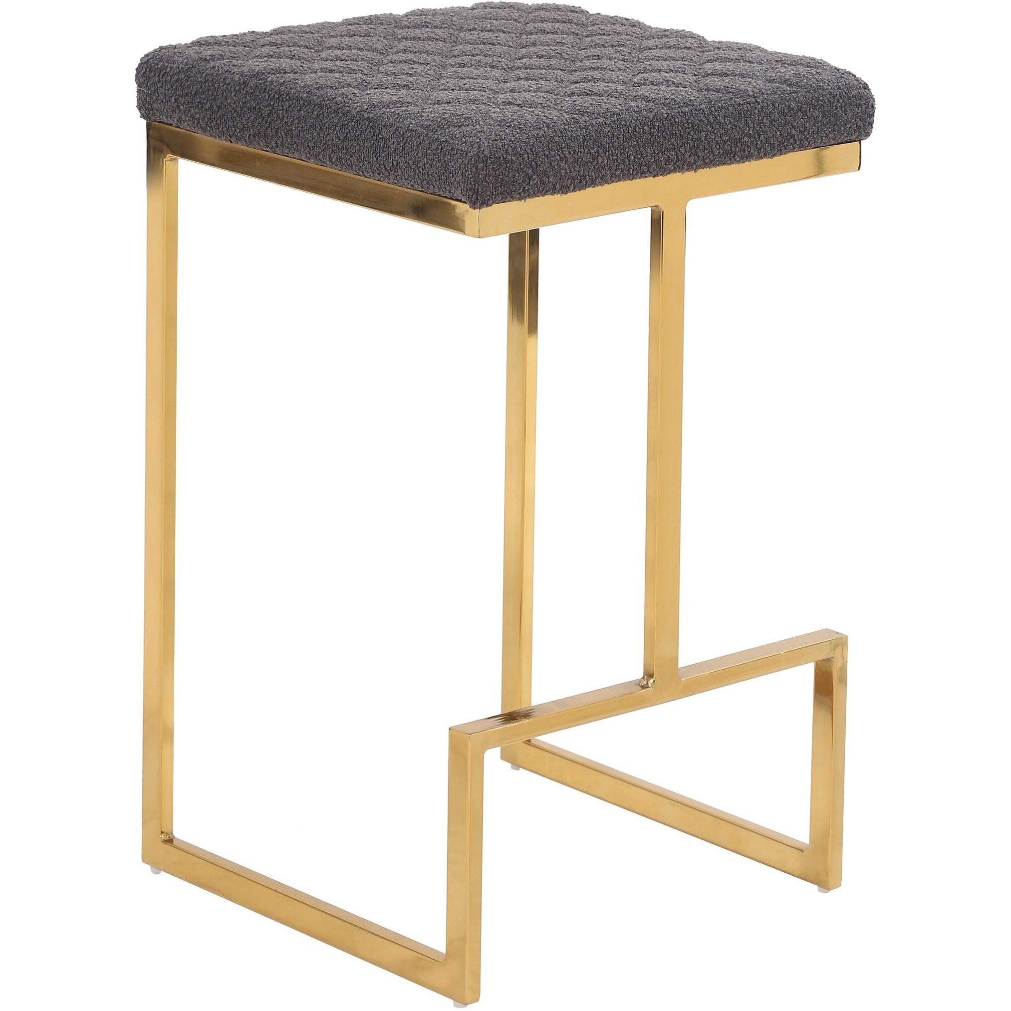 Joel Mid Century Modern Luxury Upholstered Stool