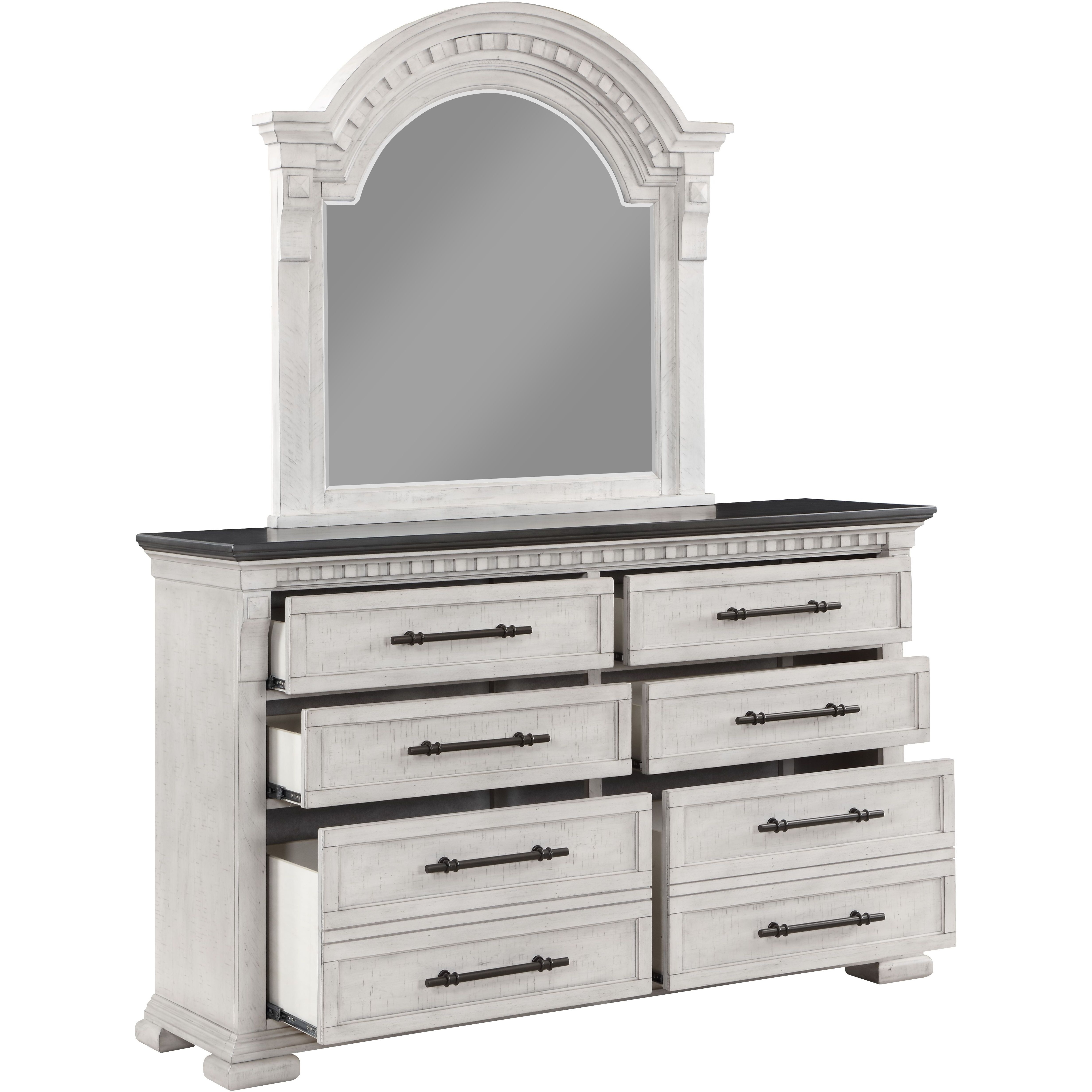 Transitional Style 8- Drawer Dresser Made With Wood In Antique White