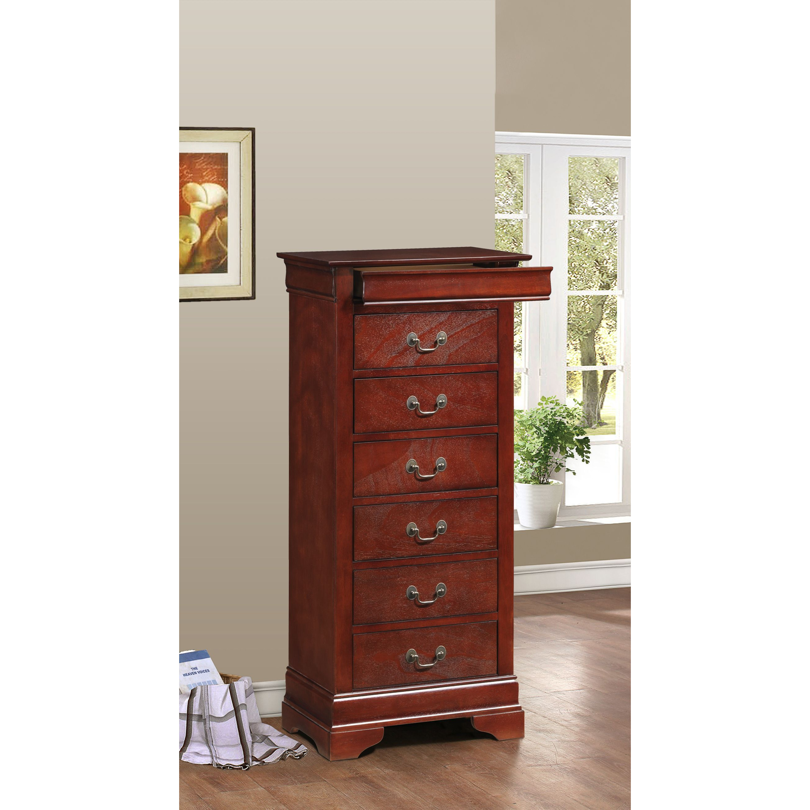 Elegant Cherry Traditional Lingerie Chest