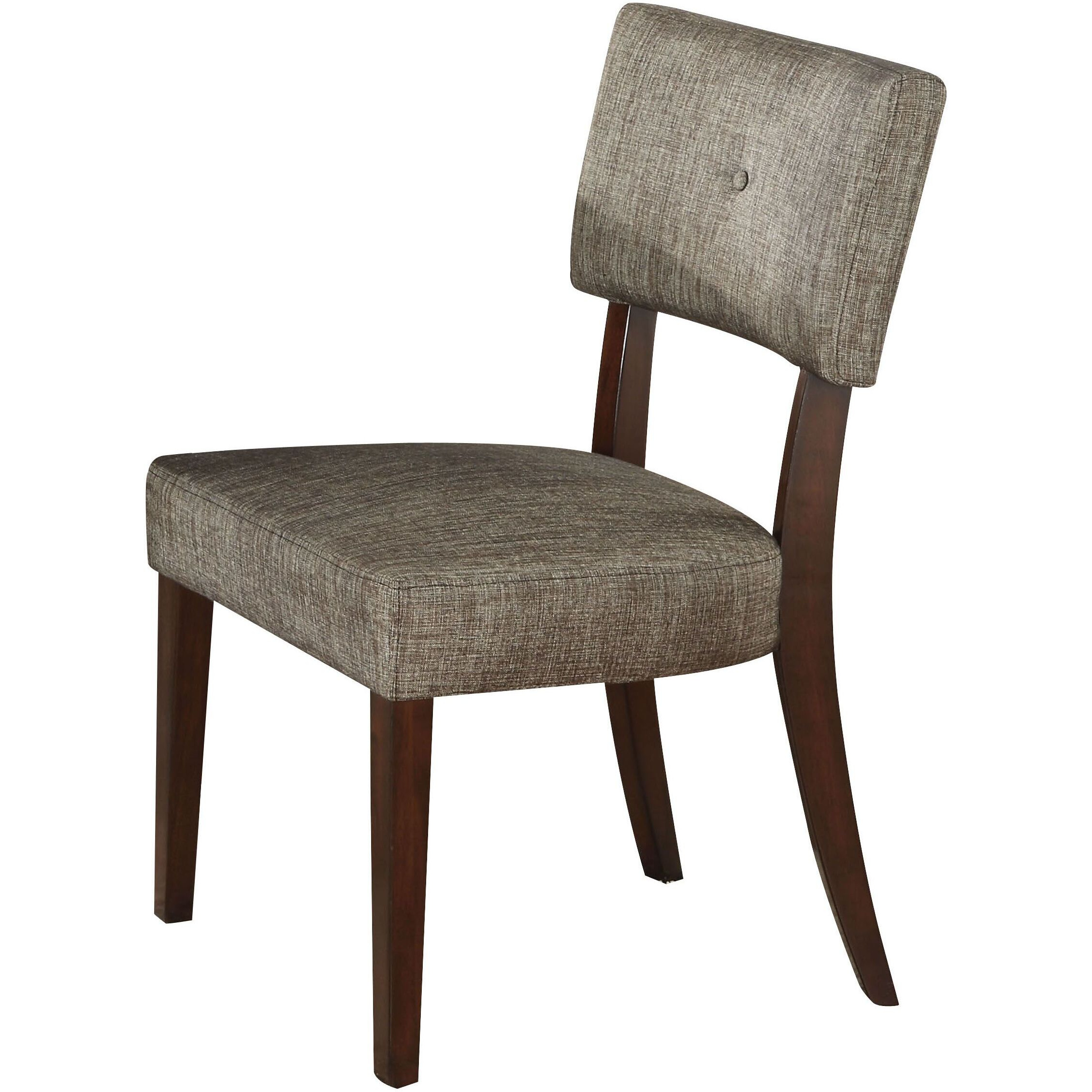 Grey And Espresso Padded Side Chair (Set Of 2)