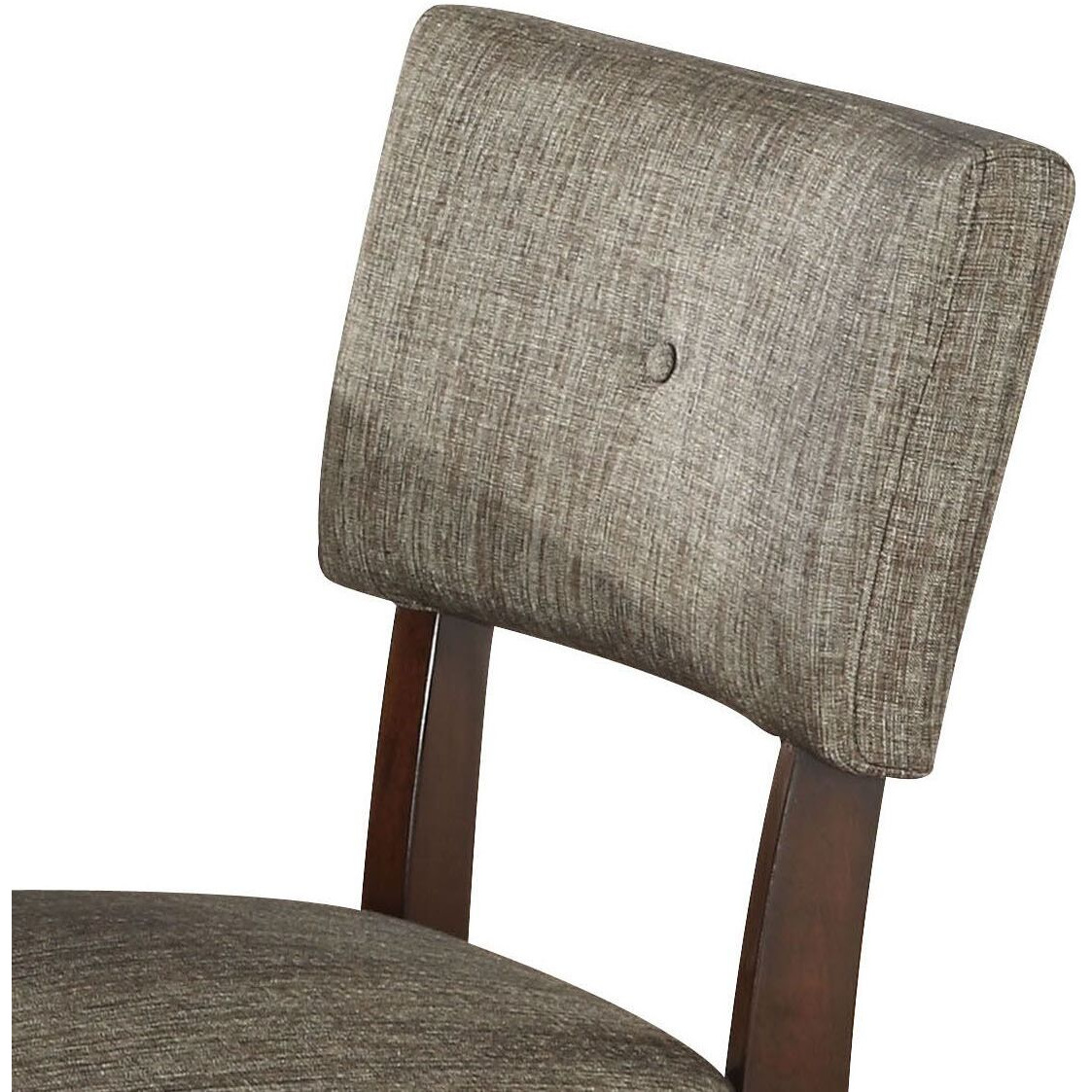 Grey And Espresso Padded Side Chair (Set Of 2)