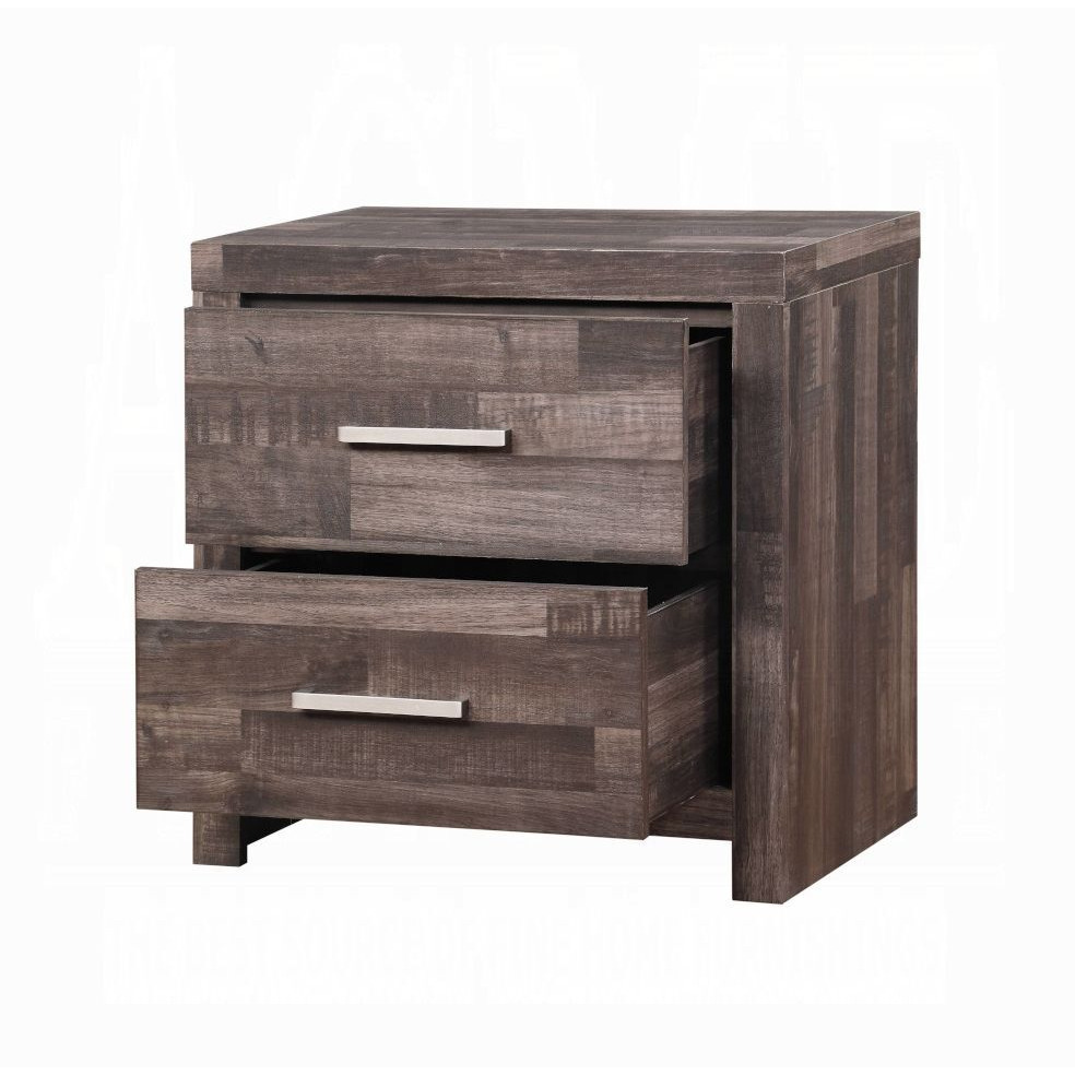 Dark Oak 2-Drawer Nightstand