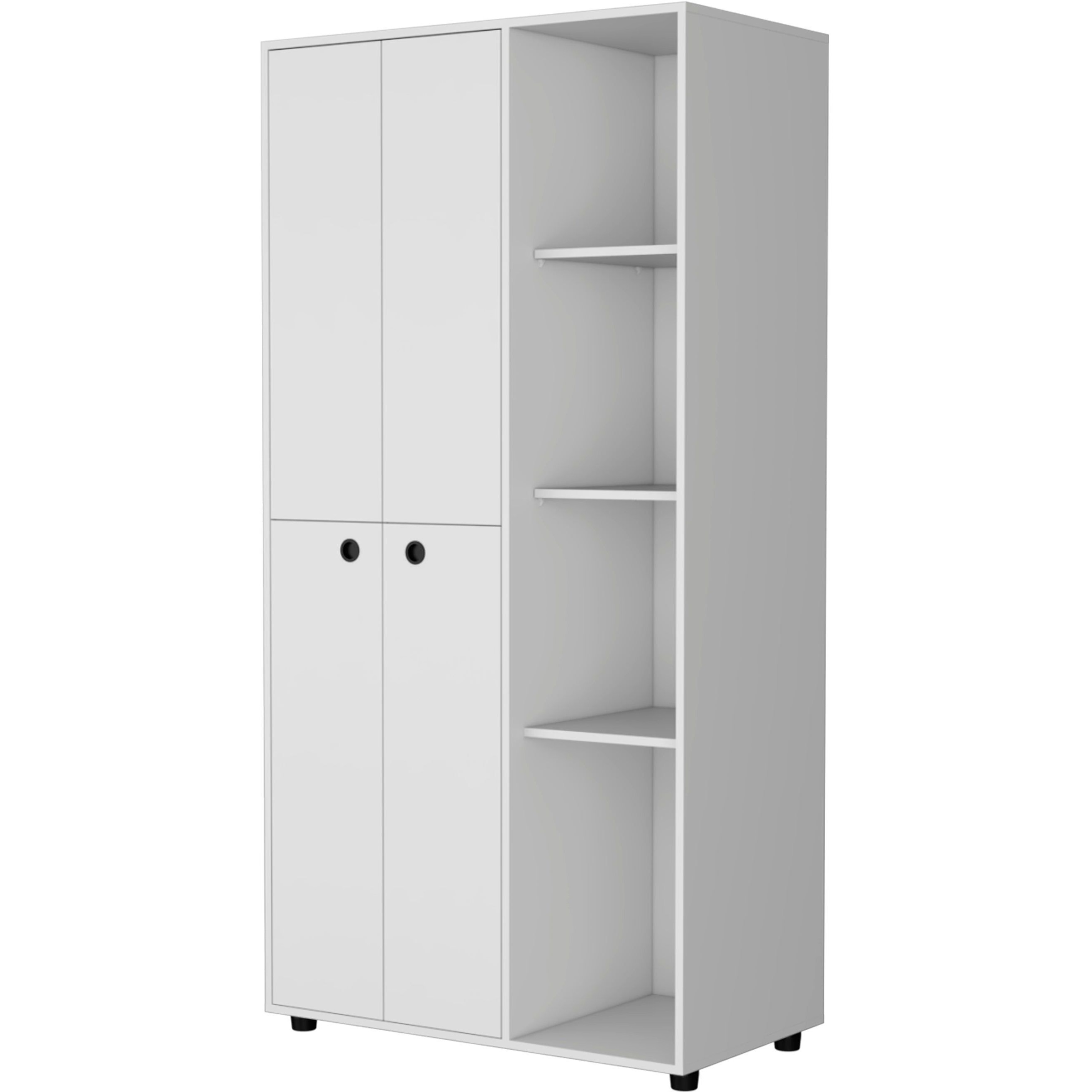 White 1-Drawer Armoire Closet