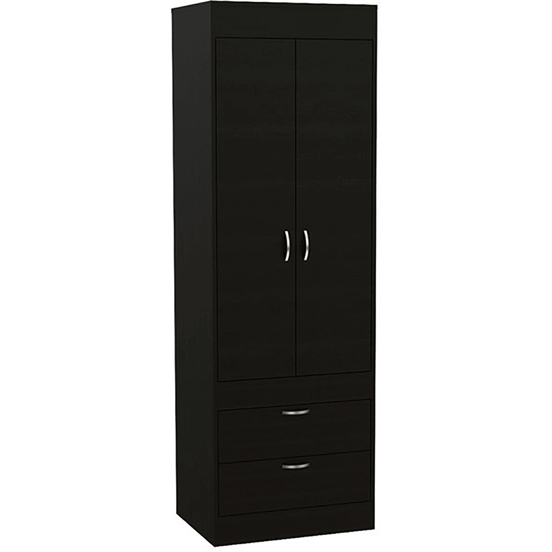 Black Wengue 2-Drawer Armoire