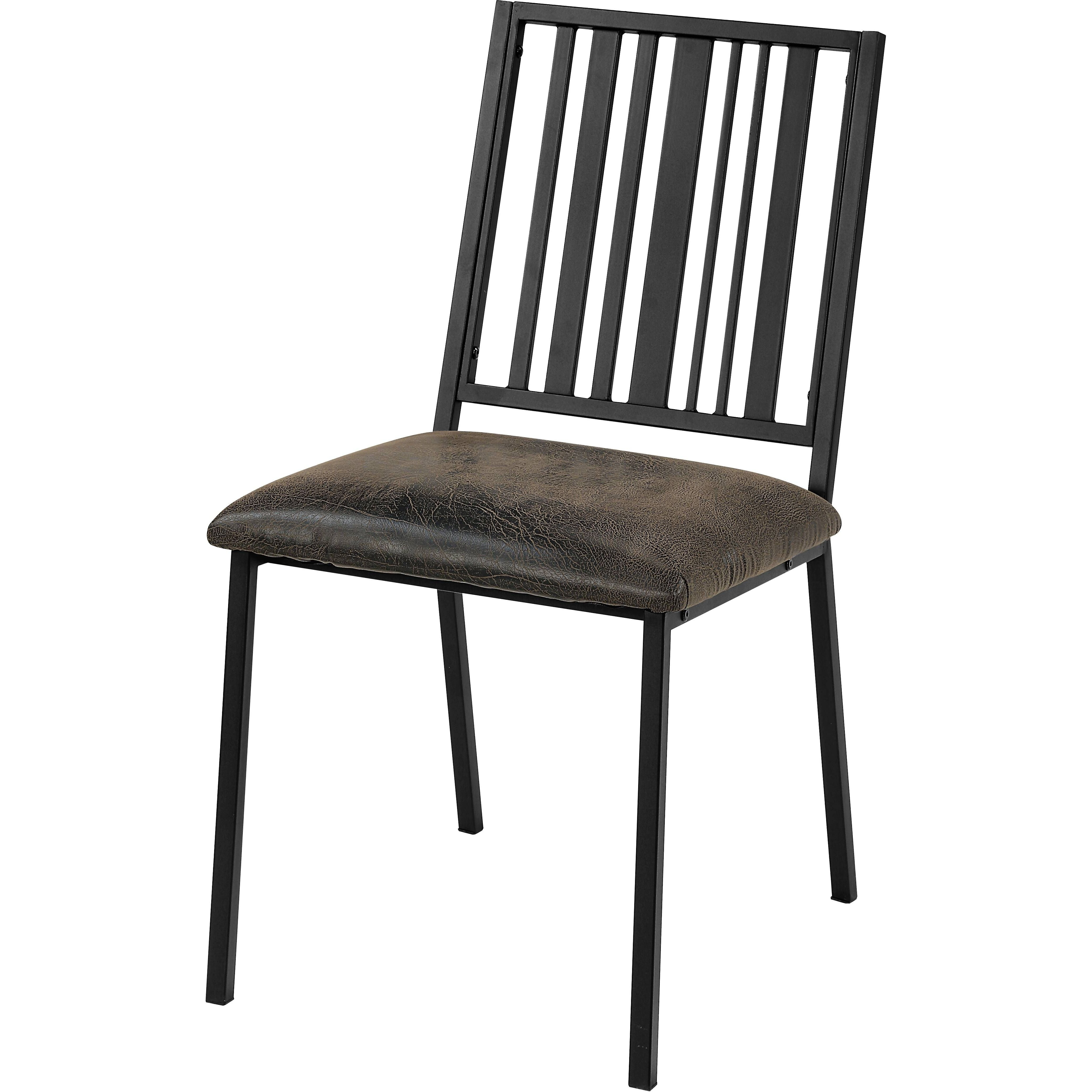 Brown And Black Slat Back Side Chair (Set Of 2)