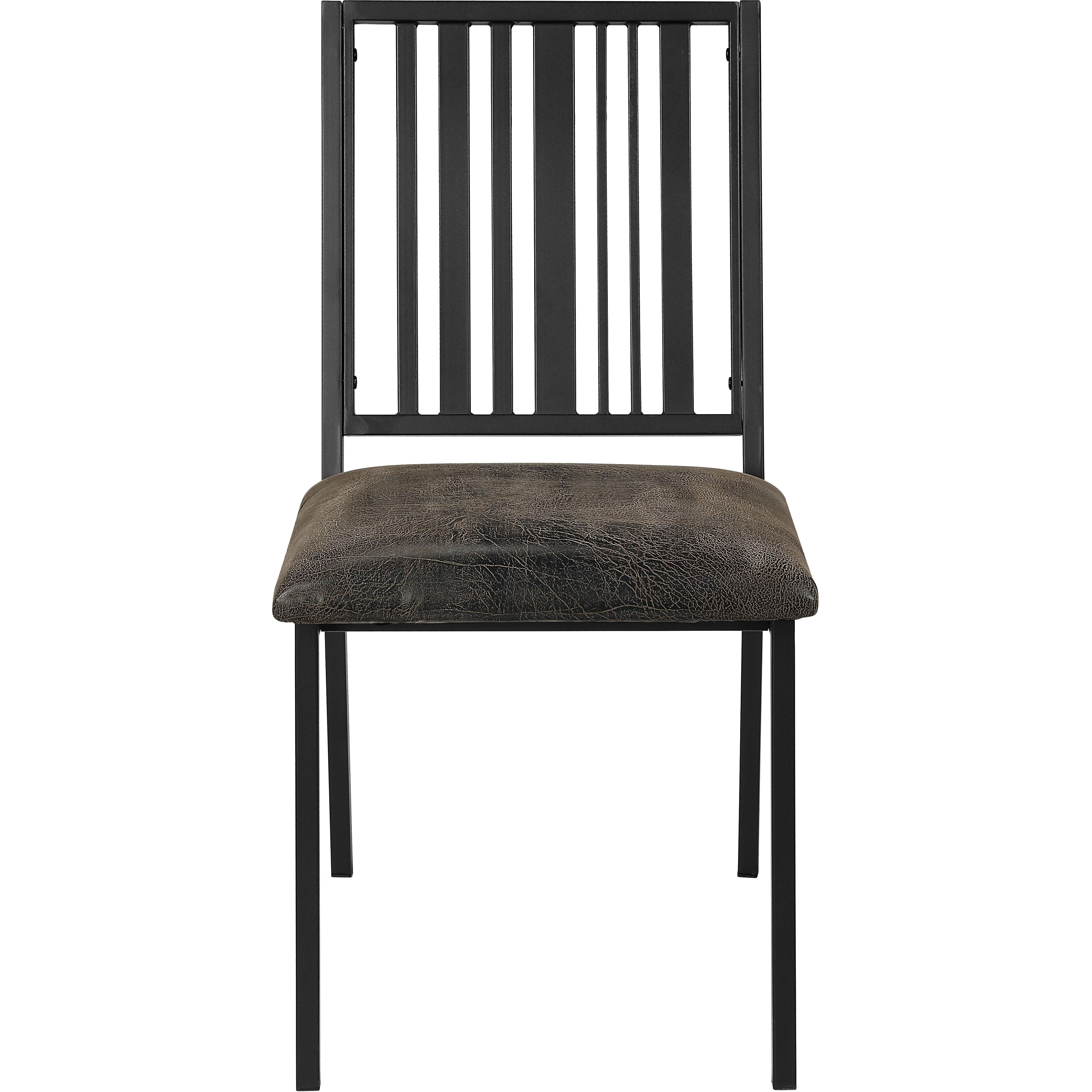 Brown And Black Slat Back Side Chair (Set Of 2)