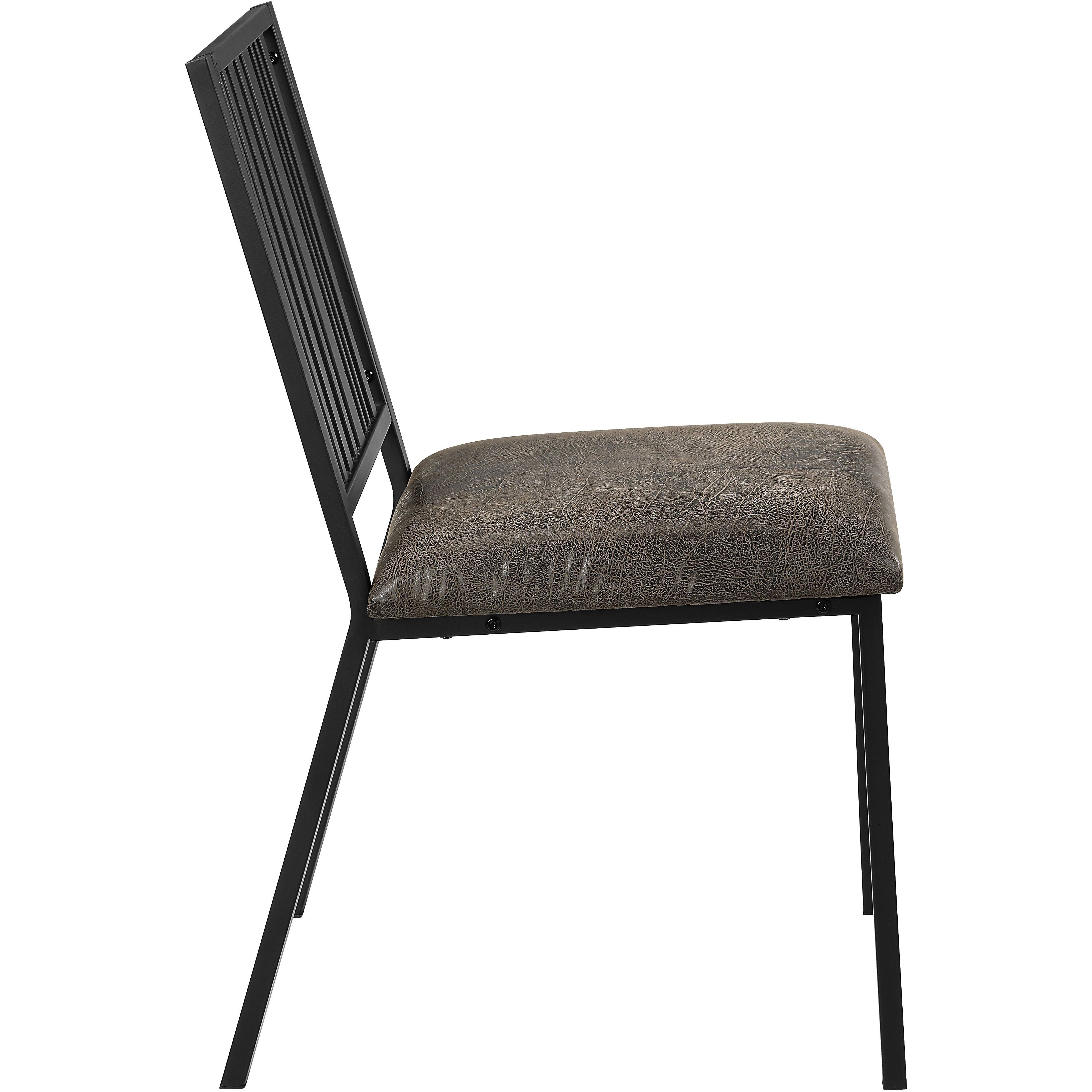 Brown And Black Slat Back Side Chair (Set Of 2)