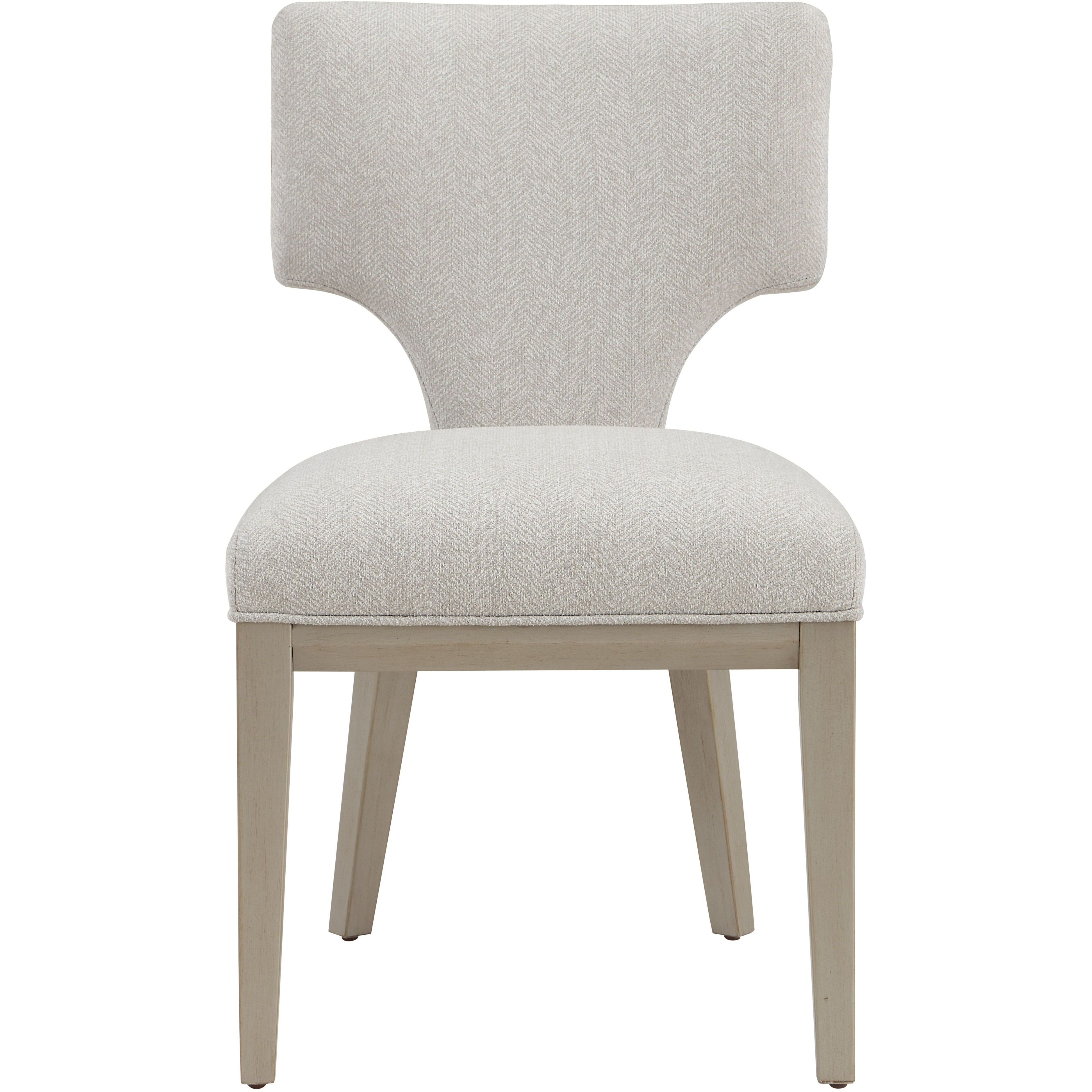 Ivory And Champagne Side Chair With Padded Seat (Set Of 2)