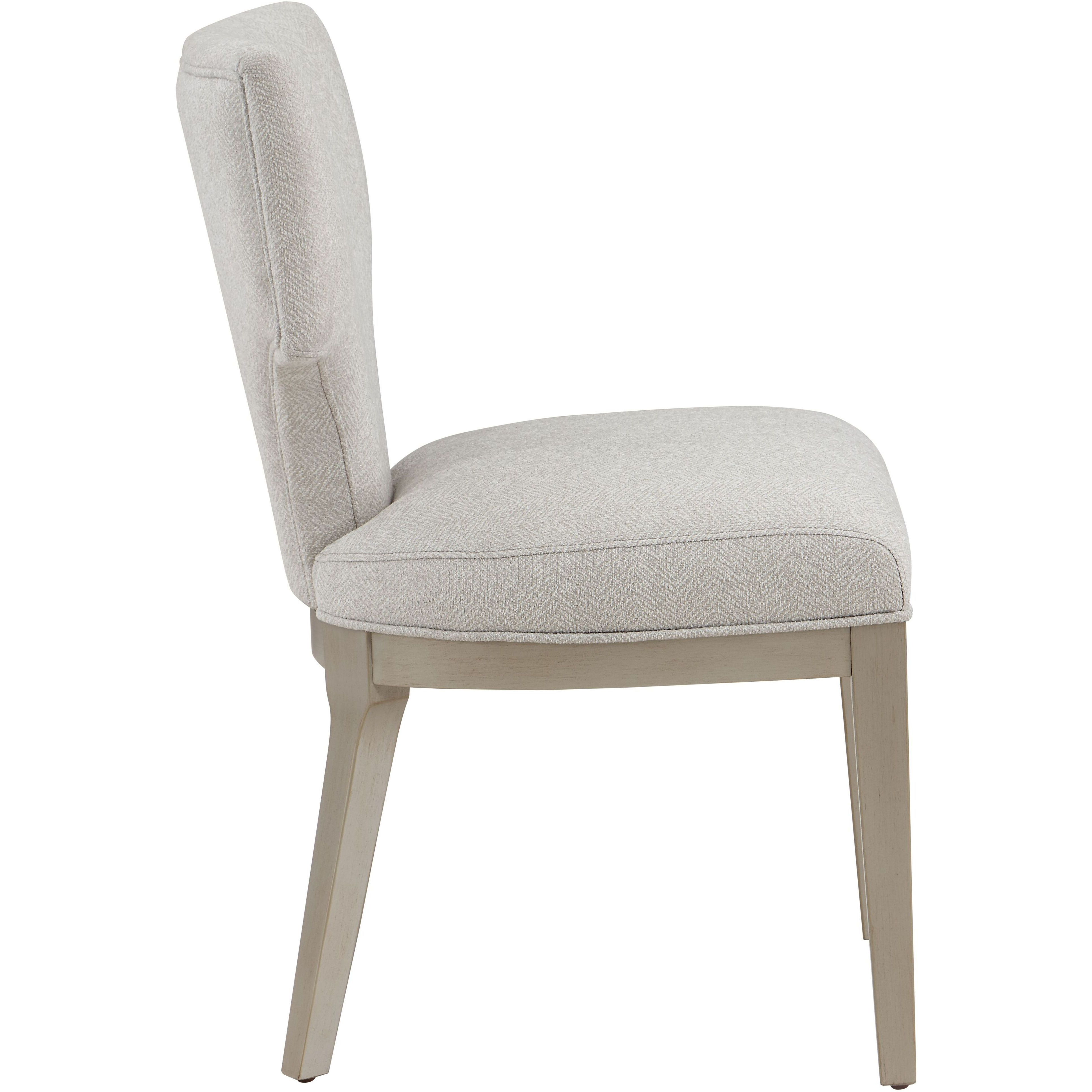 Ivory And Champagne Side Chair With Padded Seat (Set Of 2)