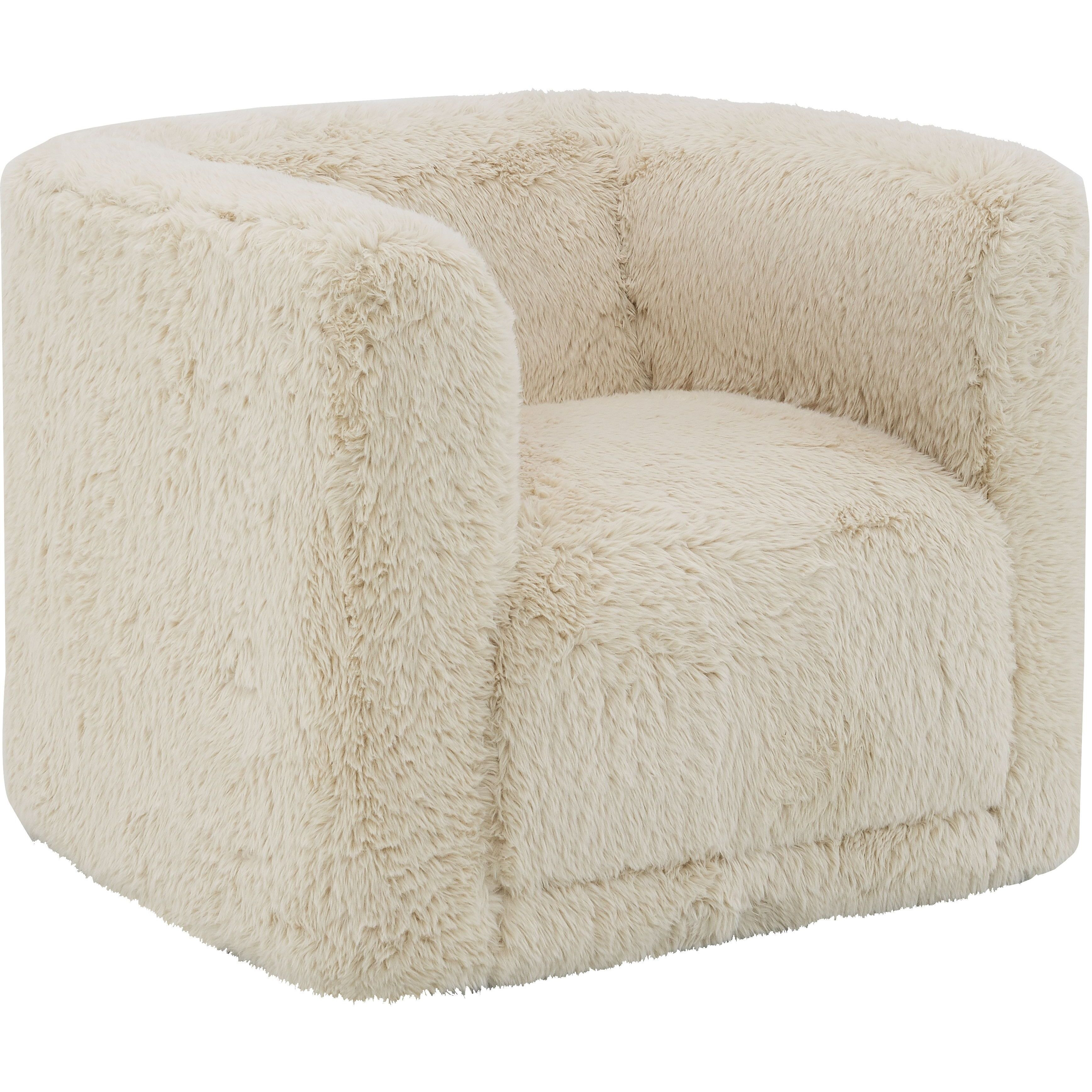 Beige Swivel Accent Chair