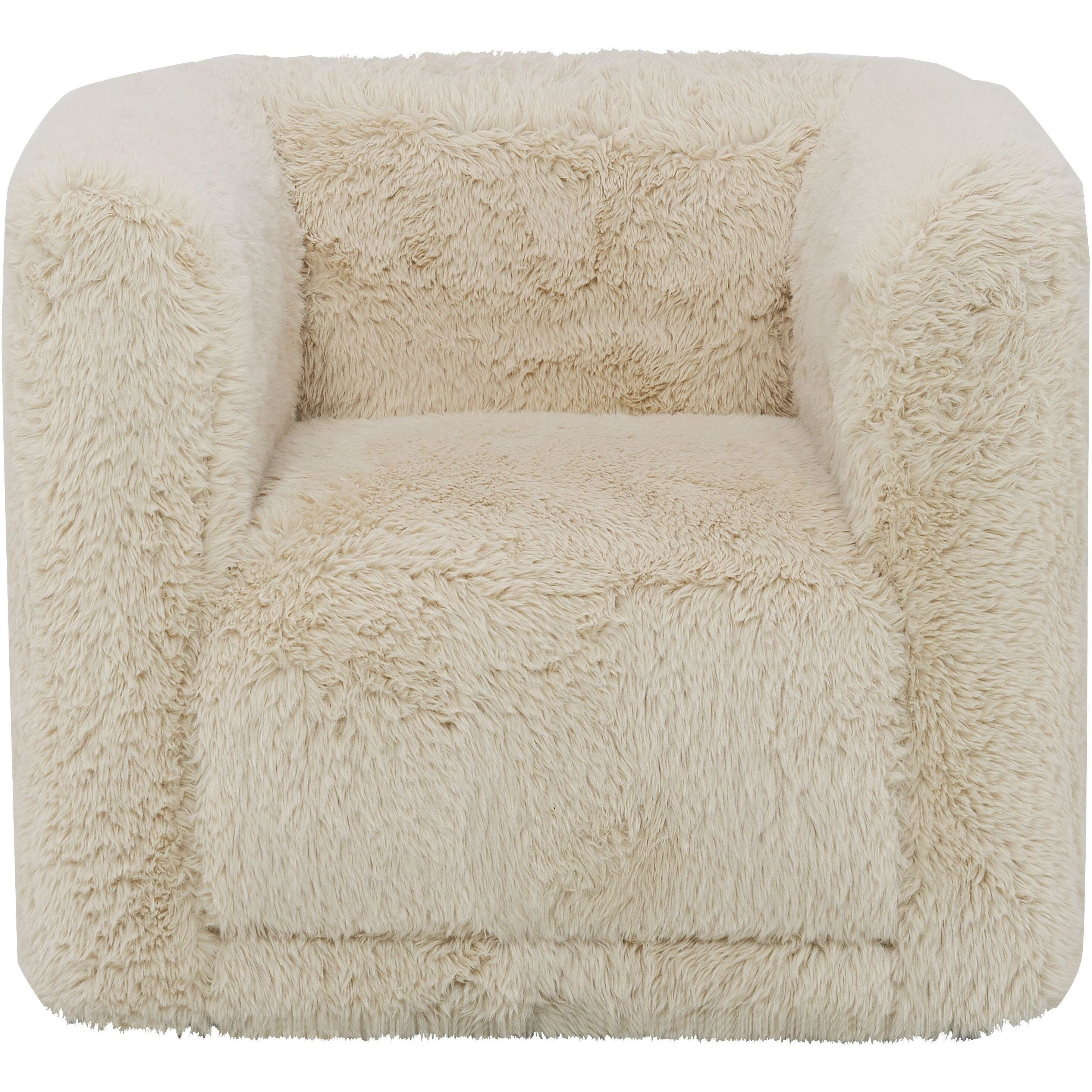 Beige Swivel Accent Chair