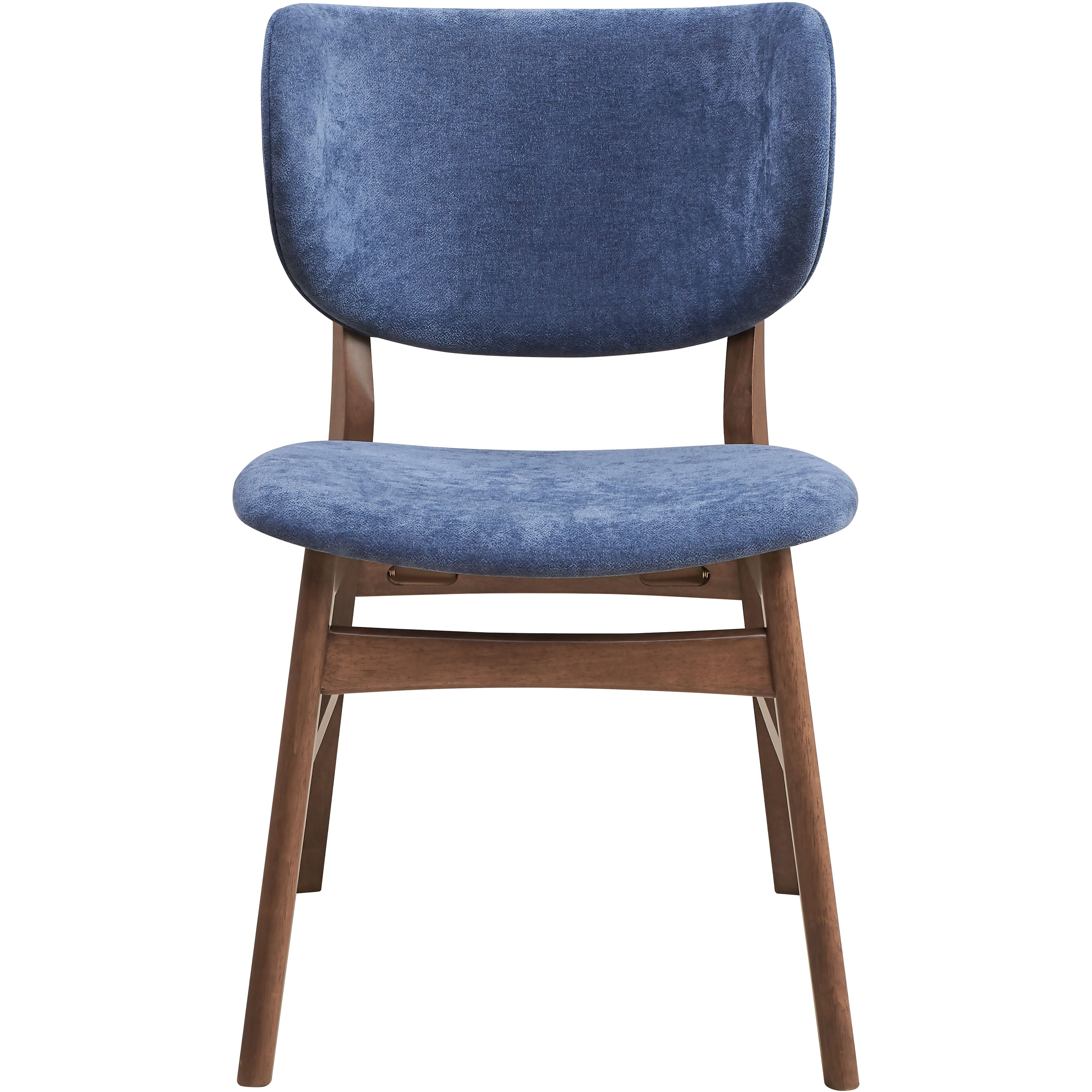 Blue And Walnut Padded Side Chair (Set Of 2)