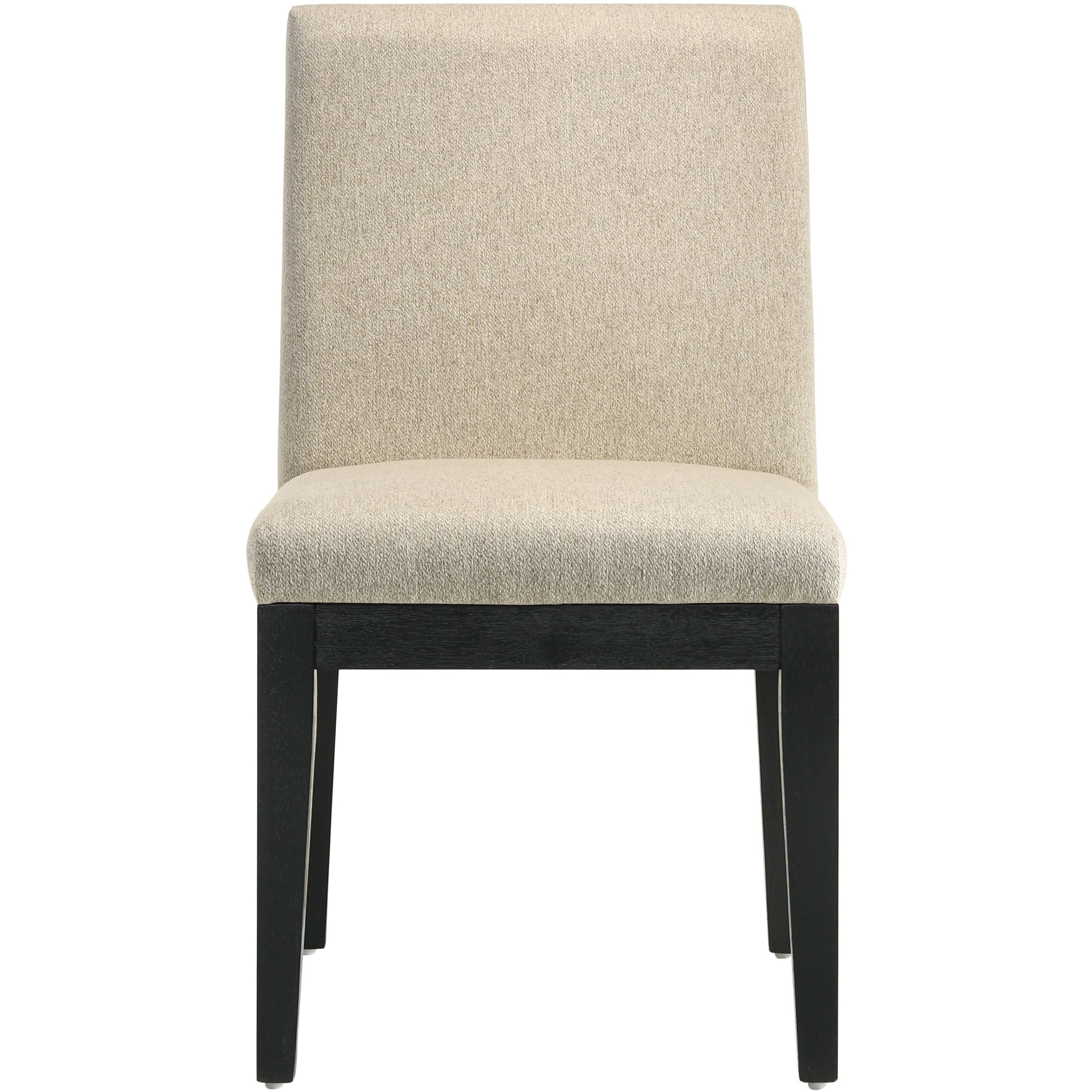 Beige And Black Padded Side Chair (Set Of 2)