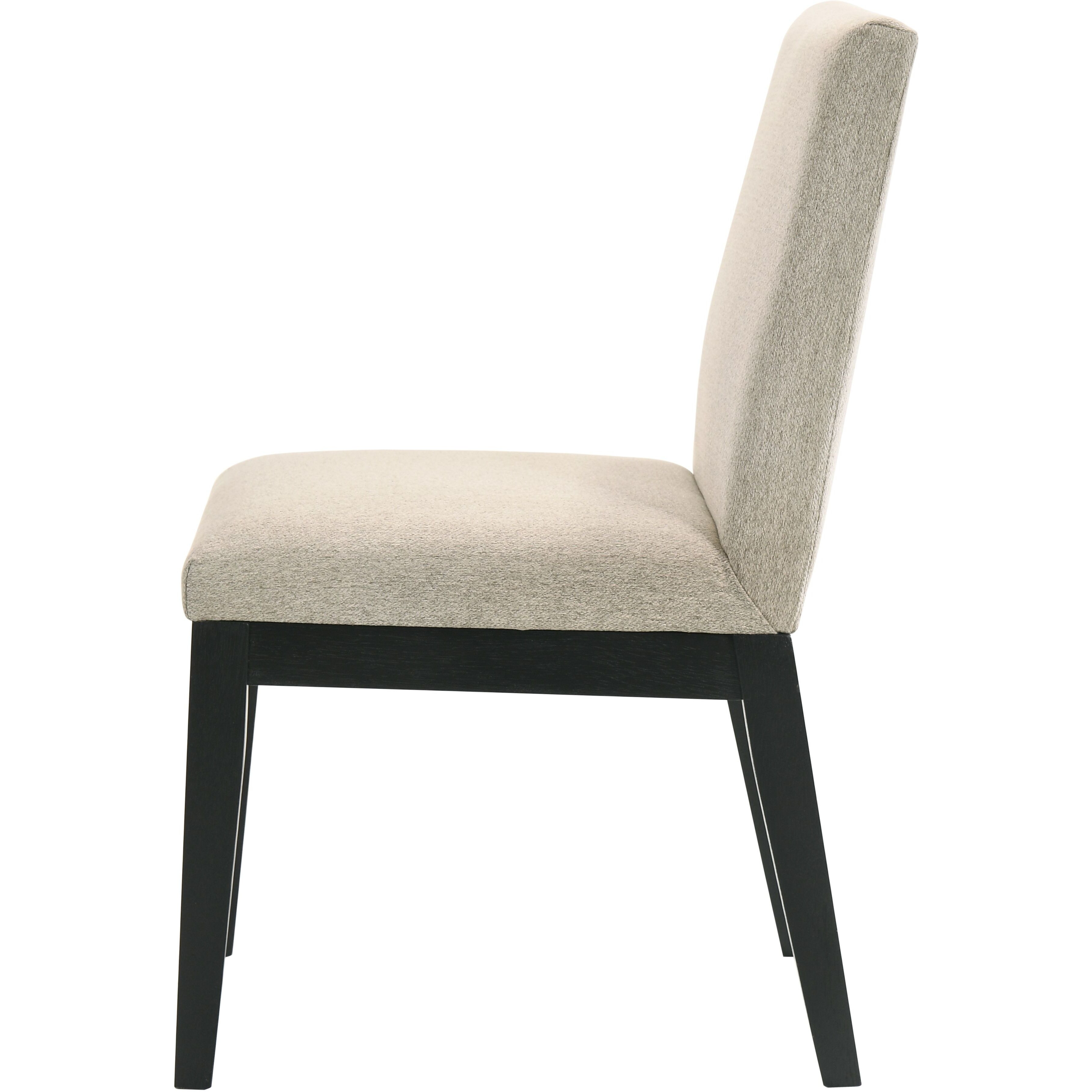 Beige And Black Padded Side Chair (Set Of 2)