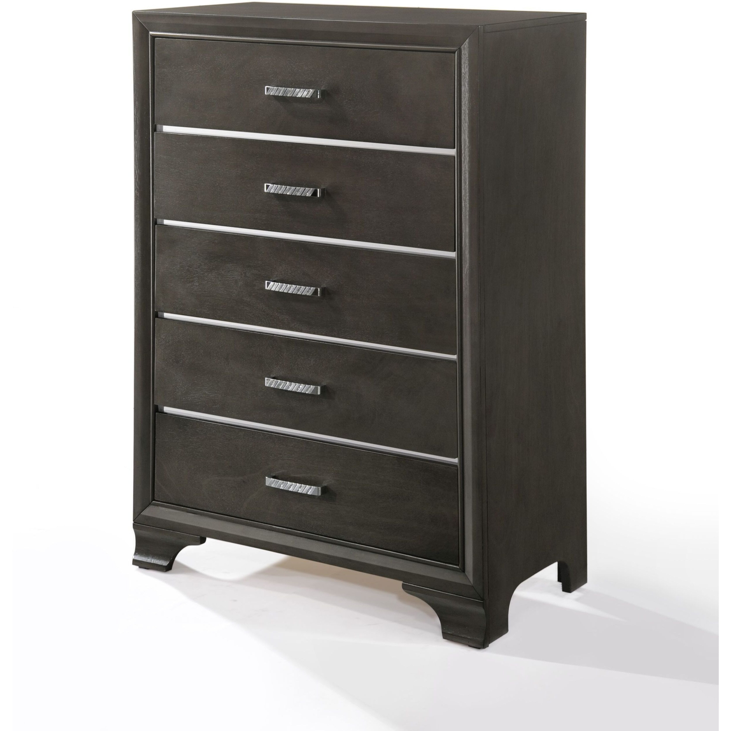 Grey 5-Drawer Chest